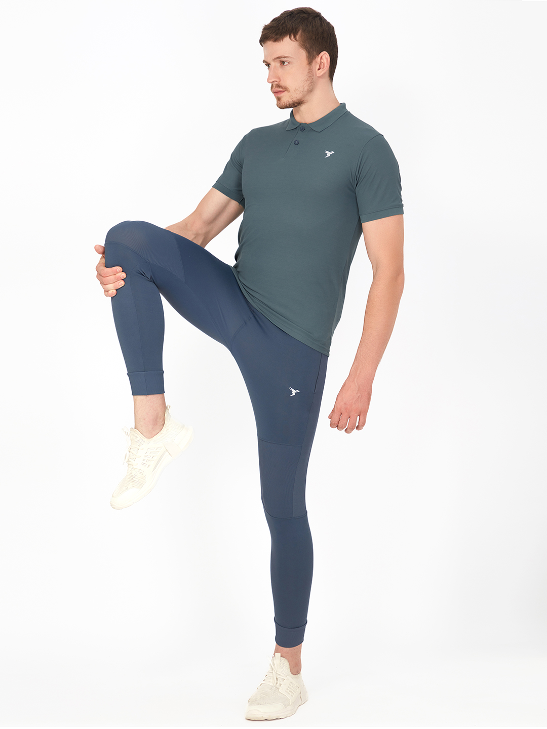 Technosport Mens Knitted active odour-free Half Sleeve Polo Collar T-shirt - Hunter Green (3)