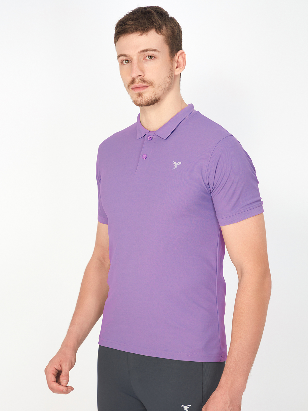 Technosport Mens Knitted active odour-free Half Sleeve Polo Collar T-shirt - Moon (1)