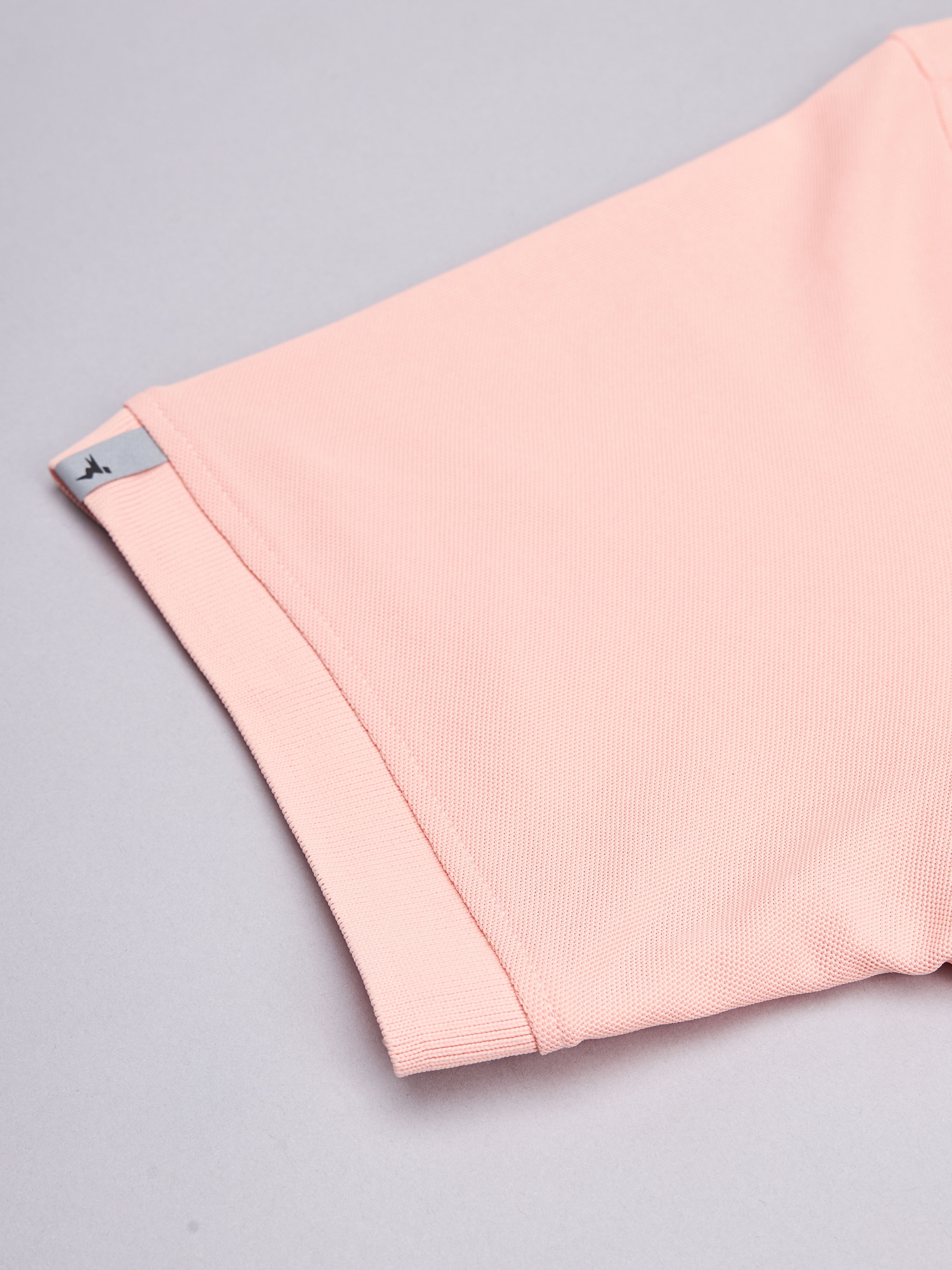 Technosport Mens Knitted active odour-free Half Sleeve Polo Collar T-shirt - Peach (9)