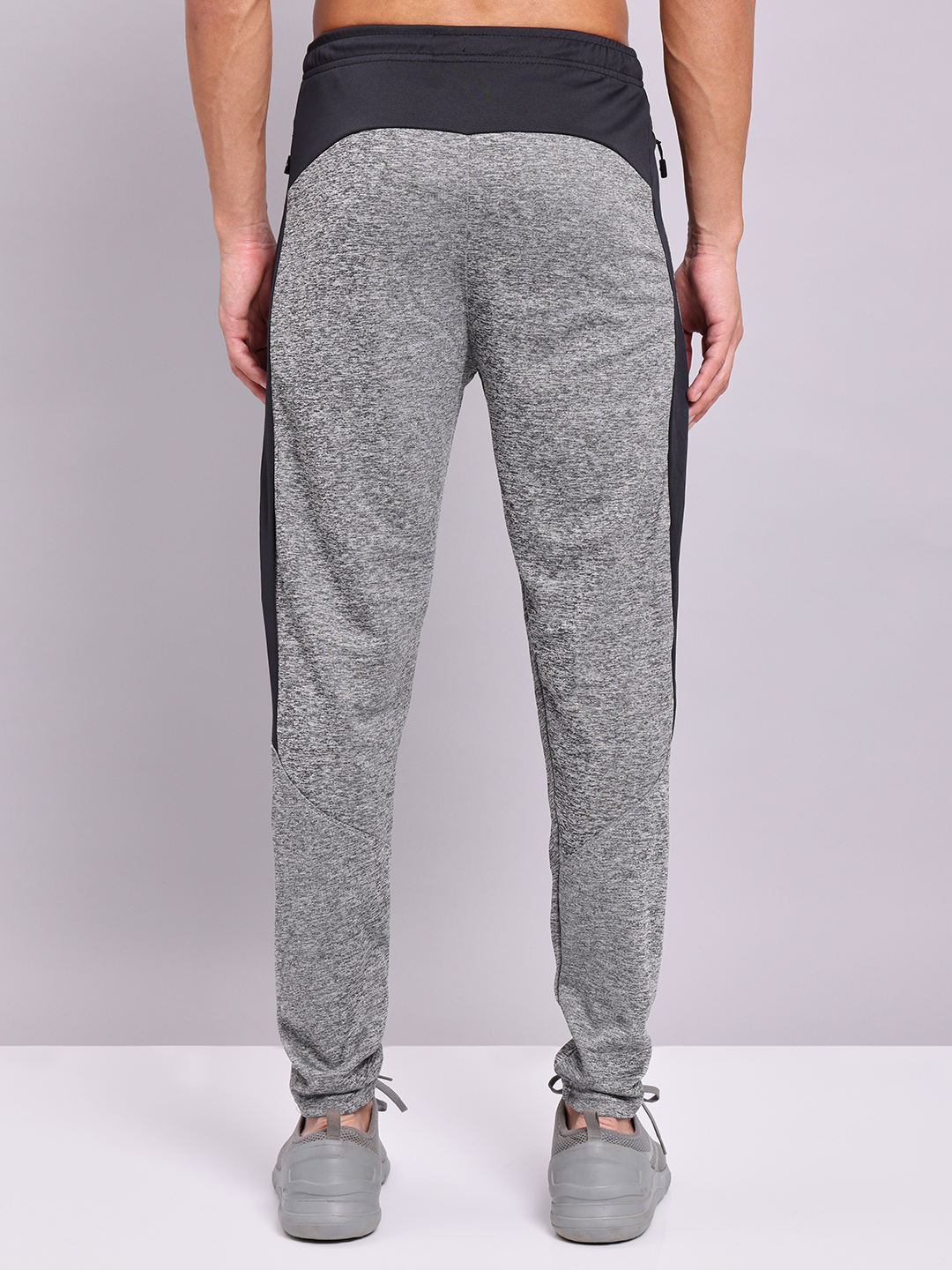 Technosport Mens Knitted active odour-free Melange Slim-Fit Track Pants - Grey (4)