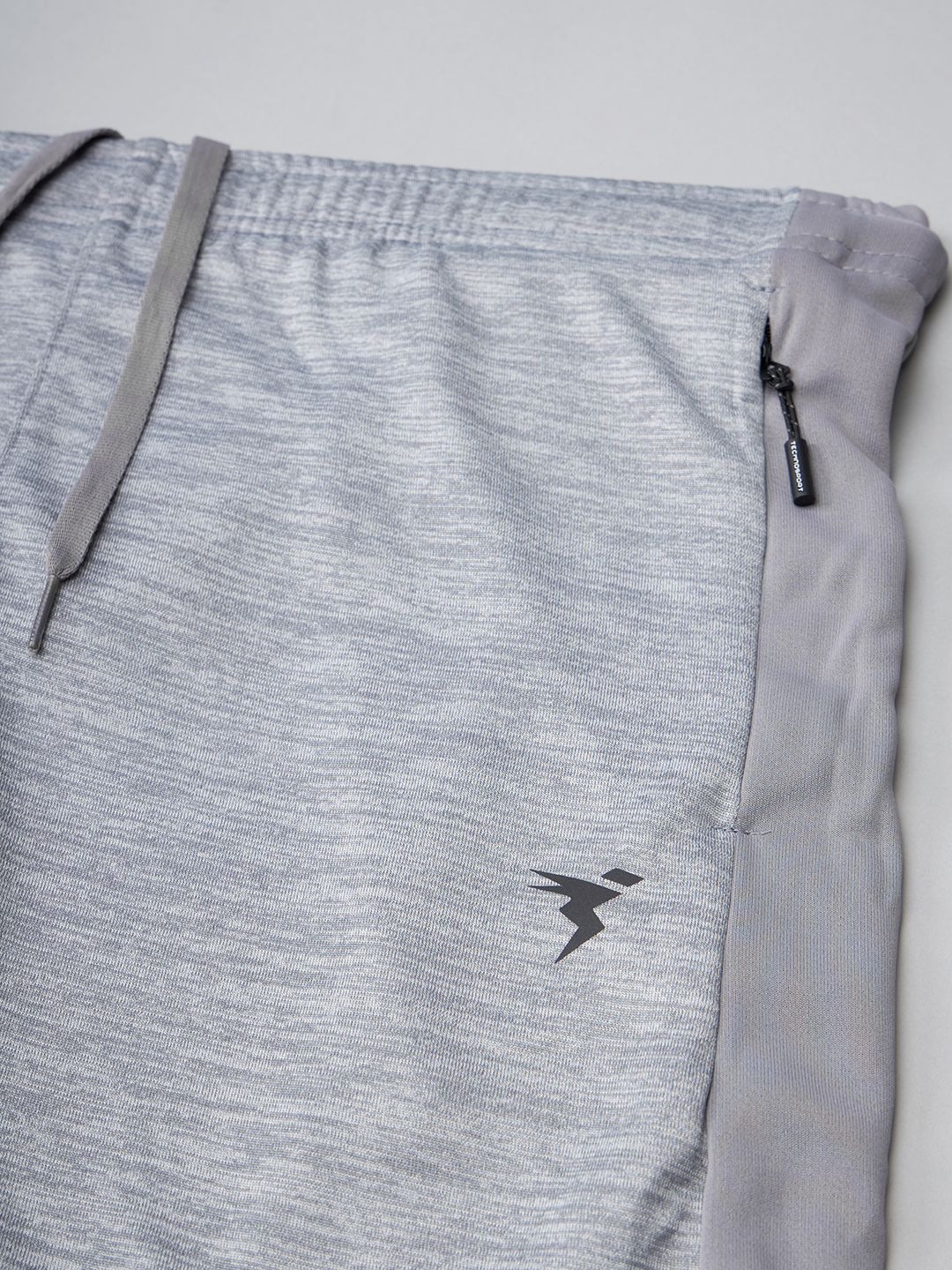 Technosport Mens Knitted active odour-free Melange Slim-Fit Track Pants - Light Grey (8)