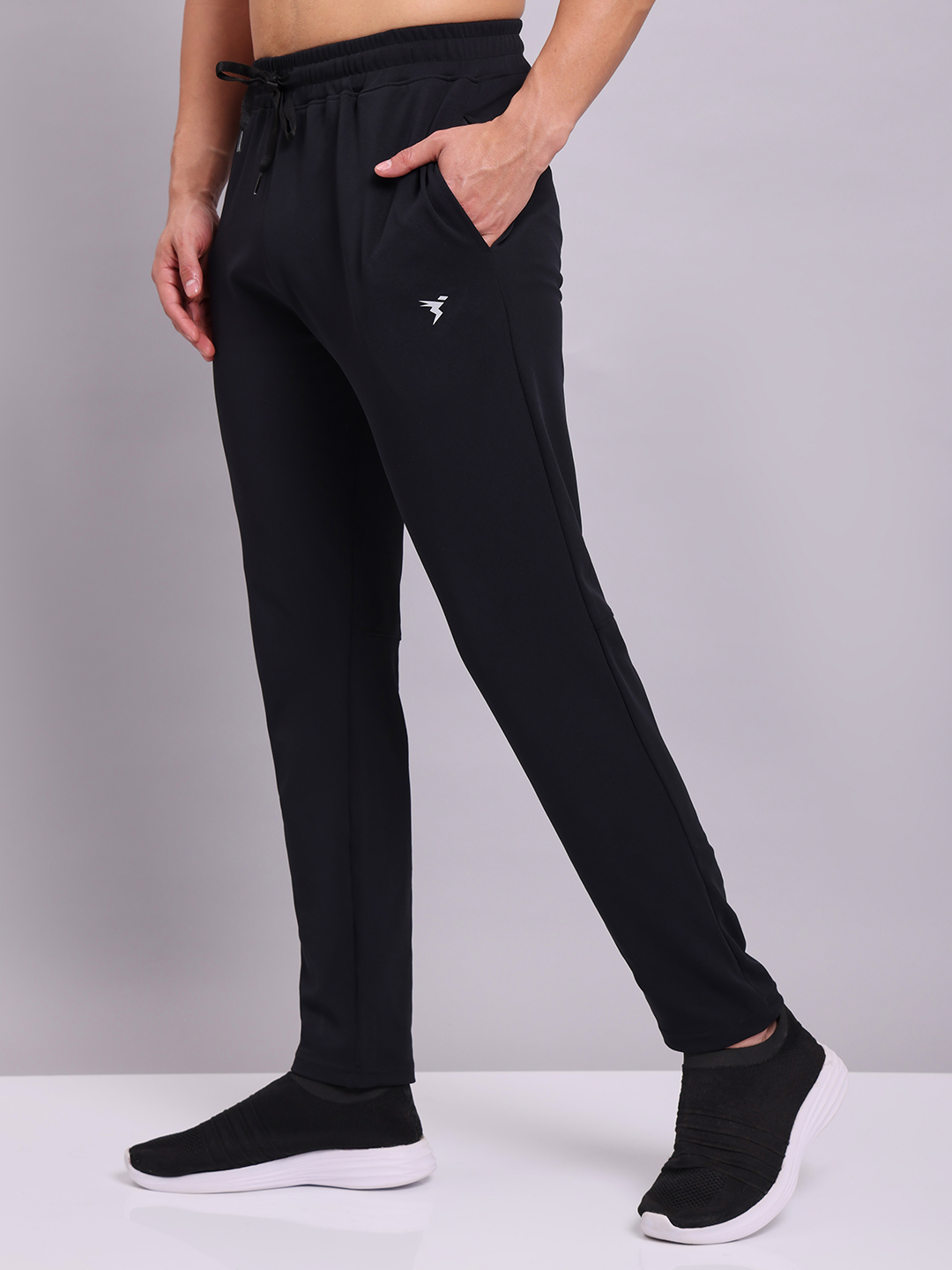 Technosport Mens Knitted active odour-free Relaxed-Fit Track Pants - Black (1)