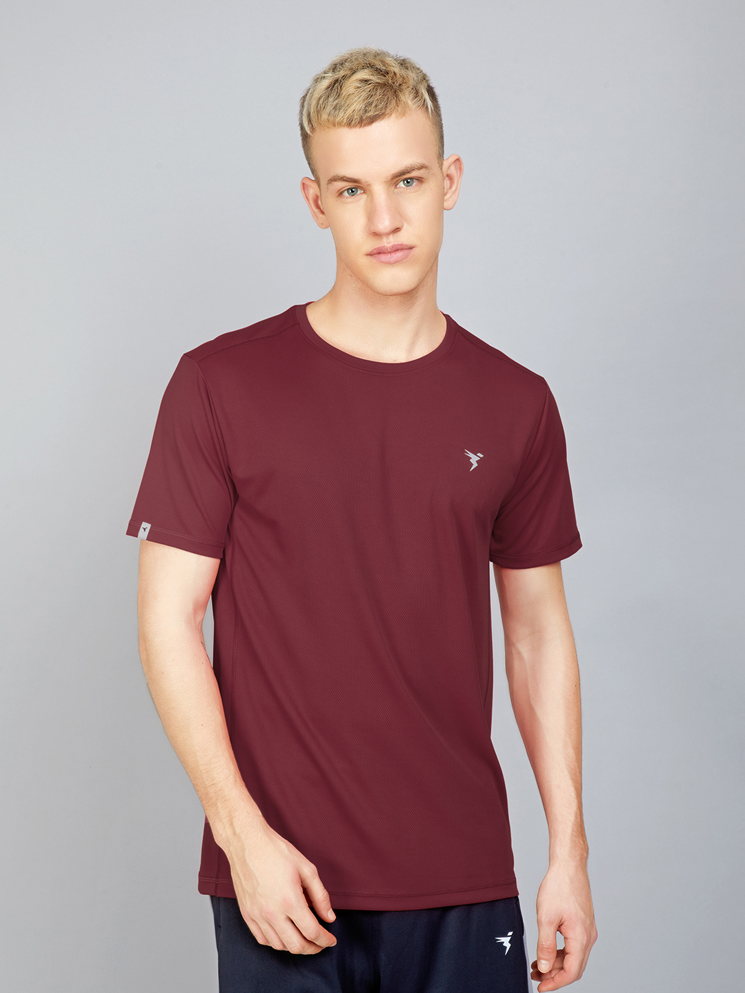Technosport Mens Rhodeoran Knitted active odour-free Crewneck Half Sleeve T-Shirt (1)