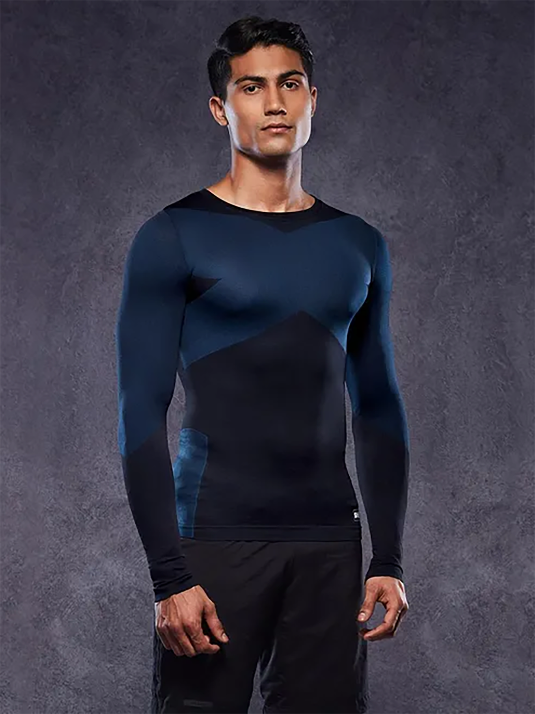 The Souled Store Men Black and Blue Printed Round Neck T-Shirts (1)
