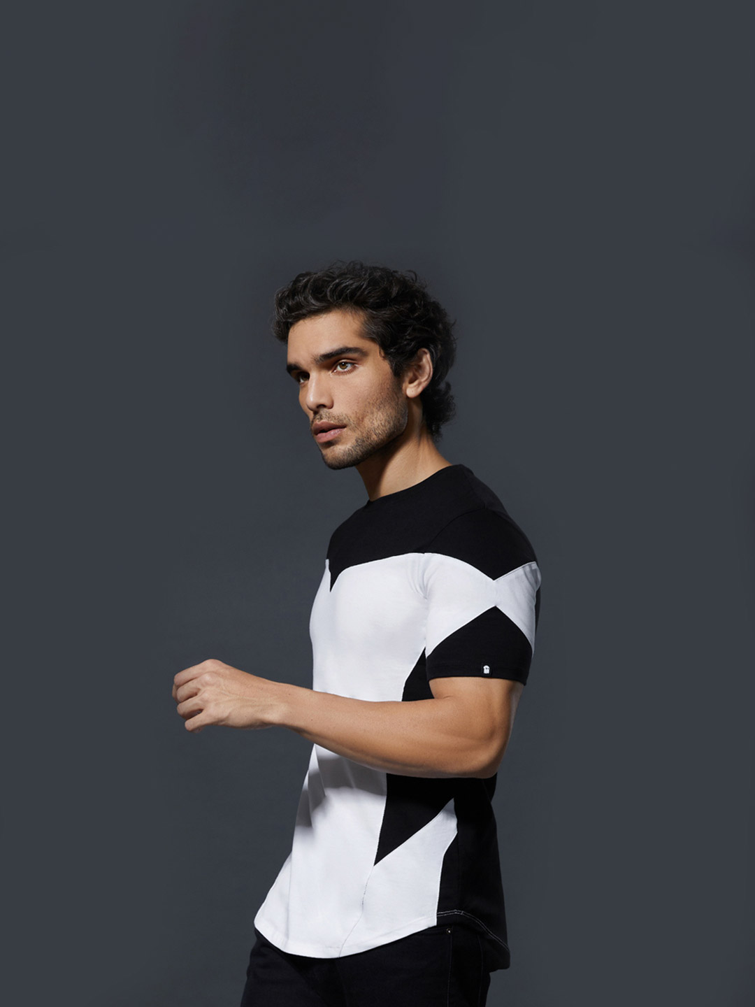 The Souled Store Men White and Black Printed Round Neck T-Shirts (1)