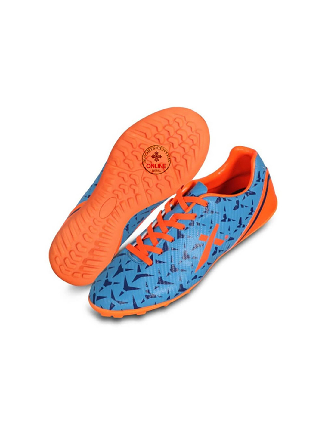 Vector X Fizer 2.0 Blue and Orange Indoor Football Studs (1)