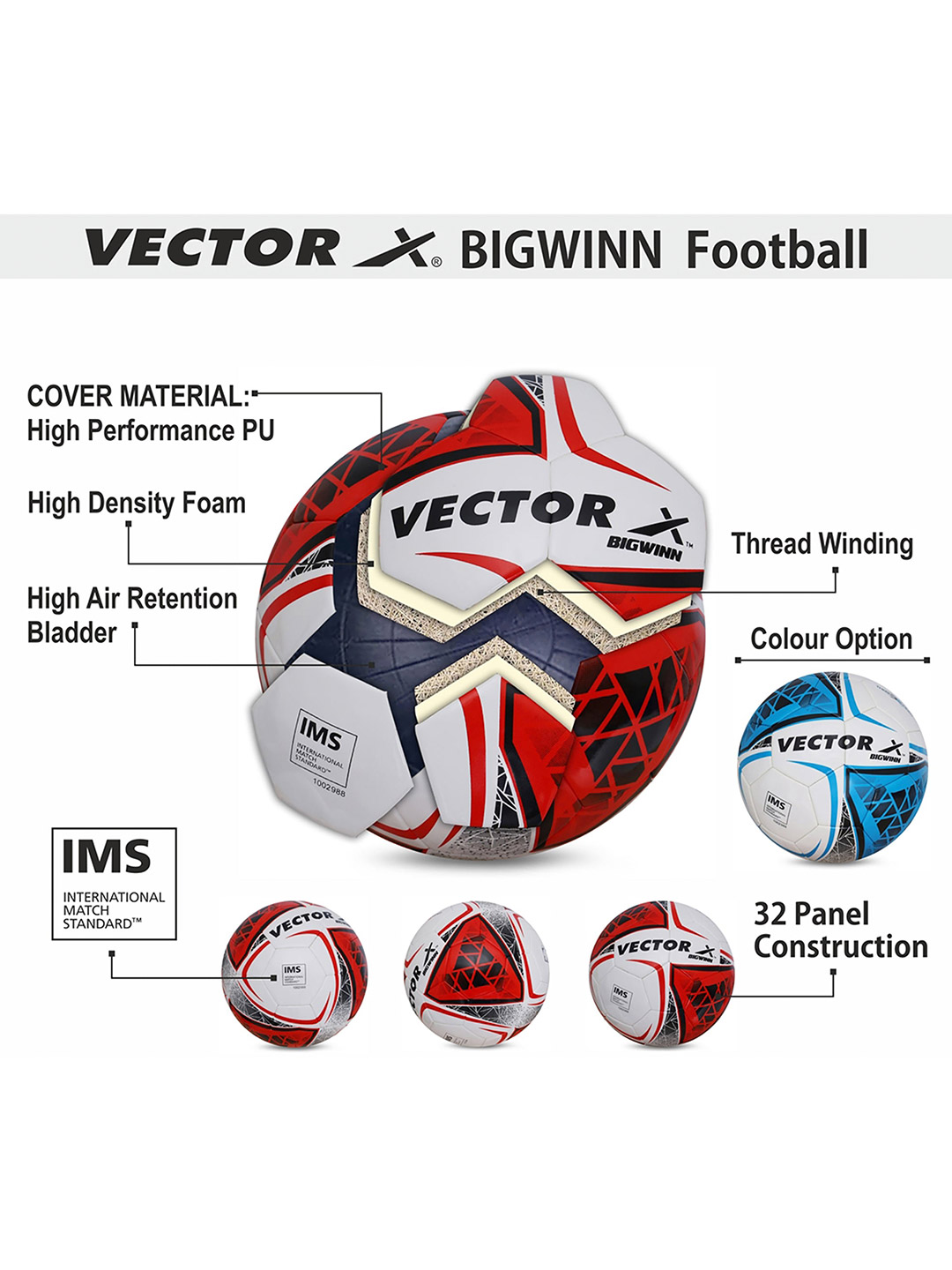 Vector X Thermo Bonded Bigwinn Red Football (1)