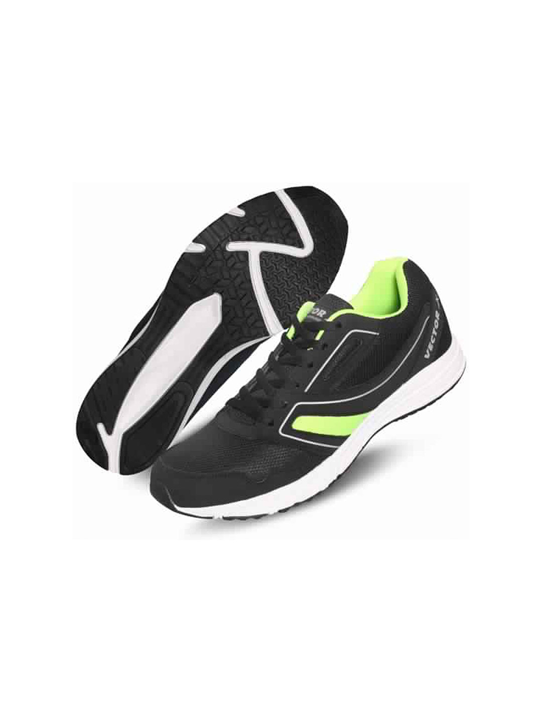 Vector X Thunder Black and Green Running Shoes (1)