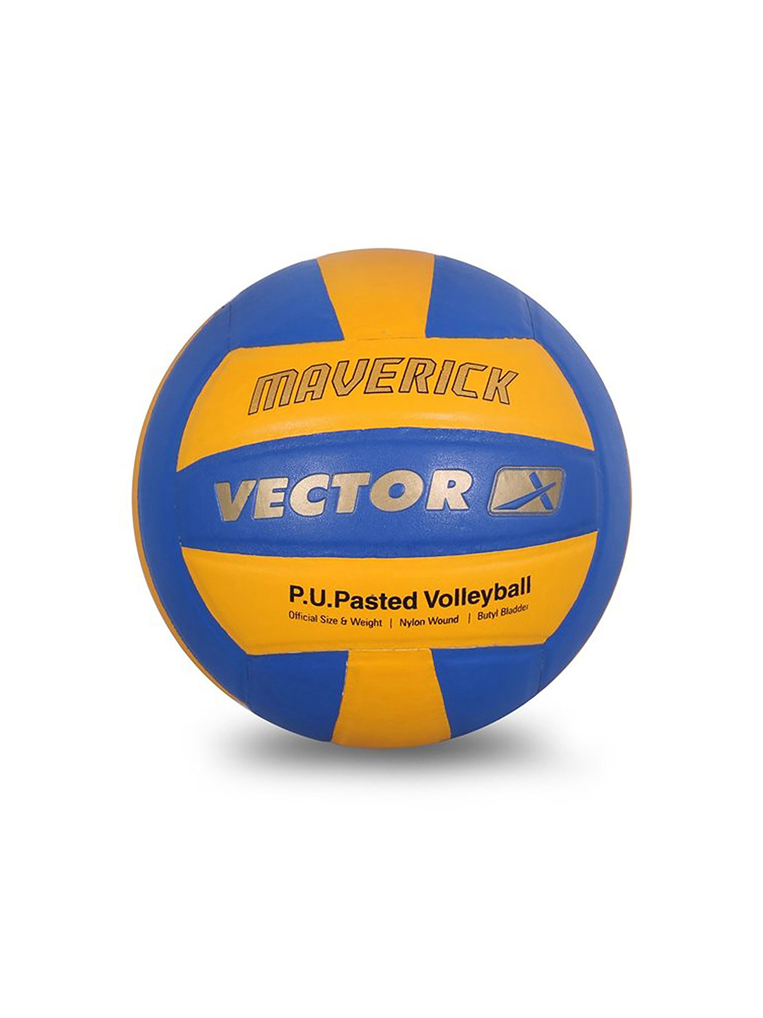 Vector X Yellow and Blue Pasted Mavirick PU Volleyball (1)