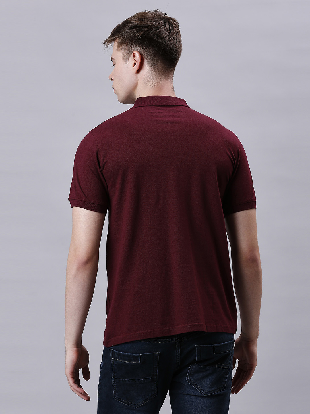 West Indies ICC Men's T20 WC-24 Maroon Logo Printed Half Sleeves Polo Collar Cotton T-Shirt (4)