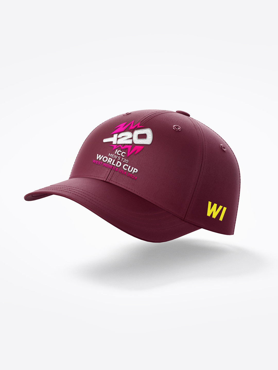 West Indies ICC Men's T20 WC-24 Red Embroidered Team West Indies Baseball Cap (1)