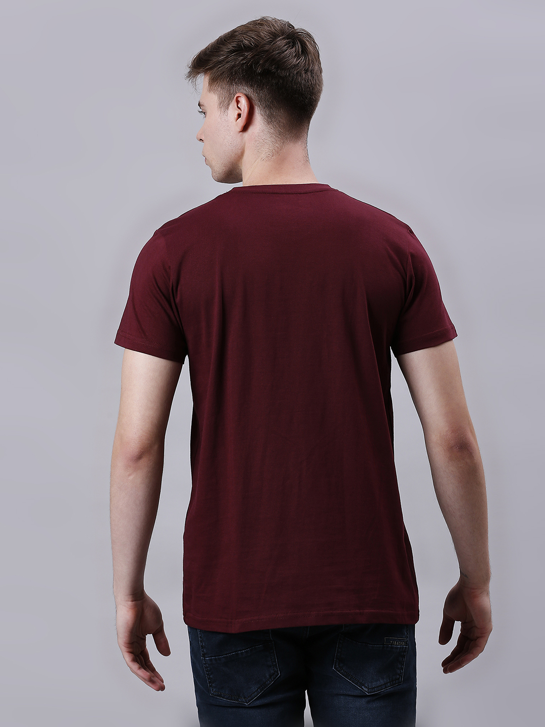 West Indies ICC Men's T20 WC-24 Wine Graphic Printed Half Sleeves Round Neck Cotton T-Shirt (4)