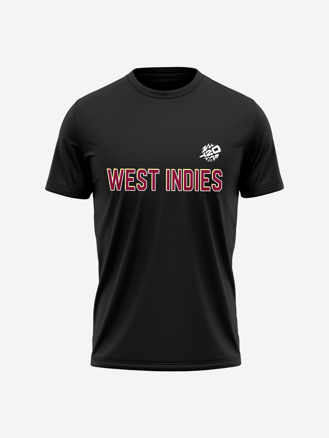 West Indies ICC Women's T20 WC-24 Black Typography Printed Cotton T-Shirt (1)