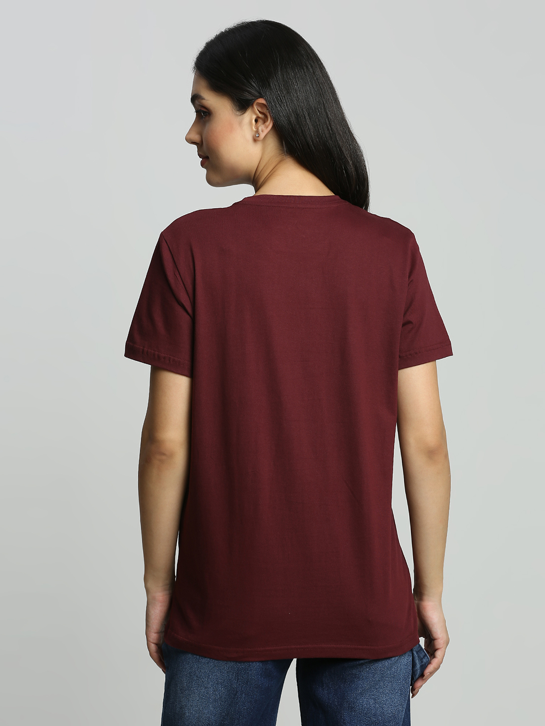 West Indies Unisex Maroon Printed Half Sleeves Round Neck Cotton T-shirt (4)