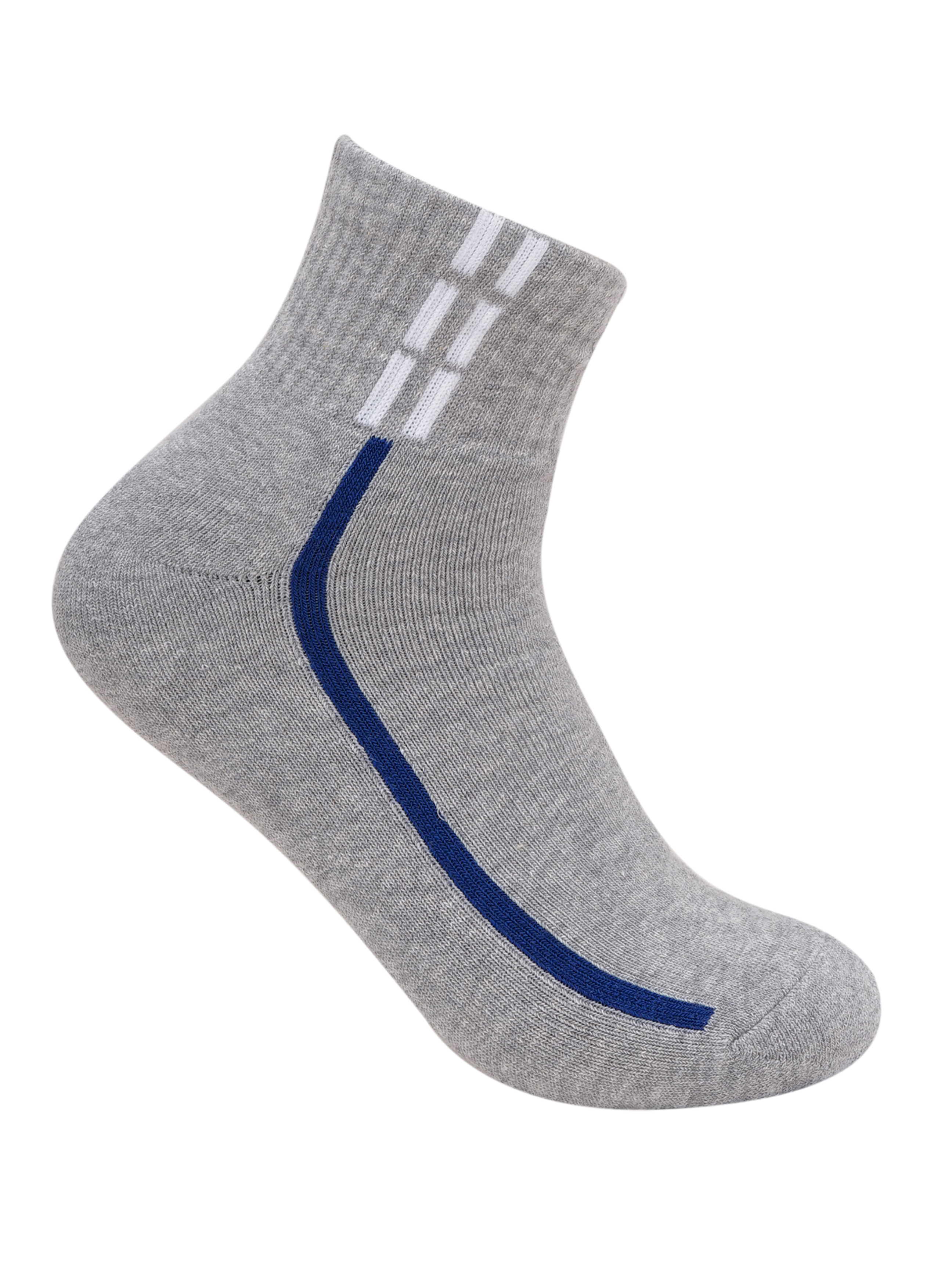 Y&S Unisex Multi-Coloured Full Terry Ankle Length Cotton Sports Socks - Pack of 3 (2)