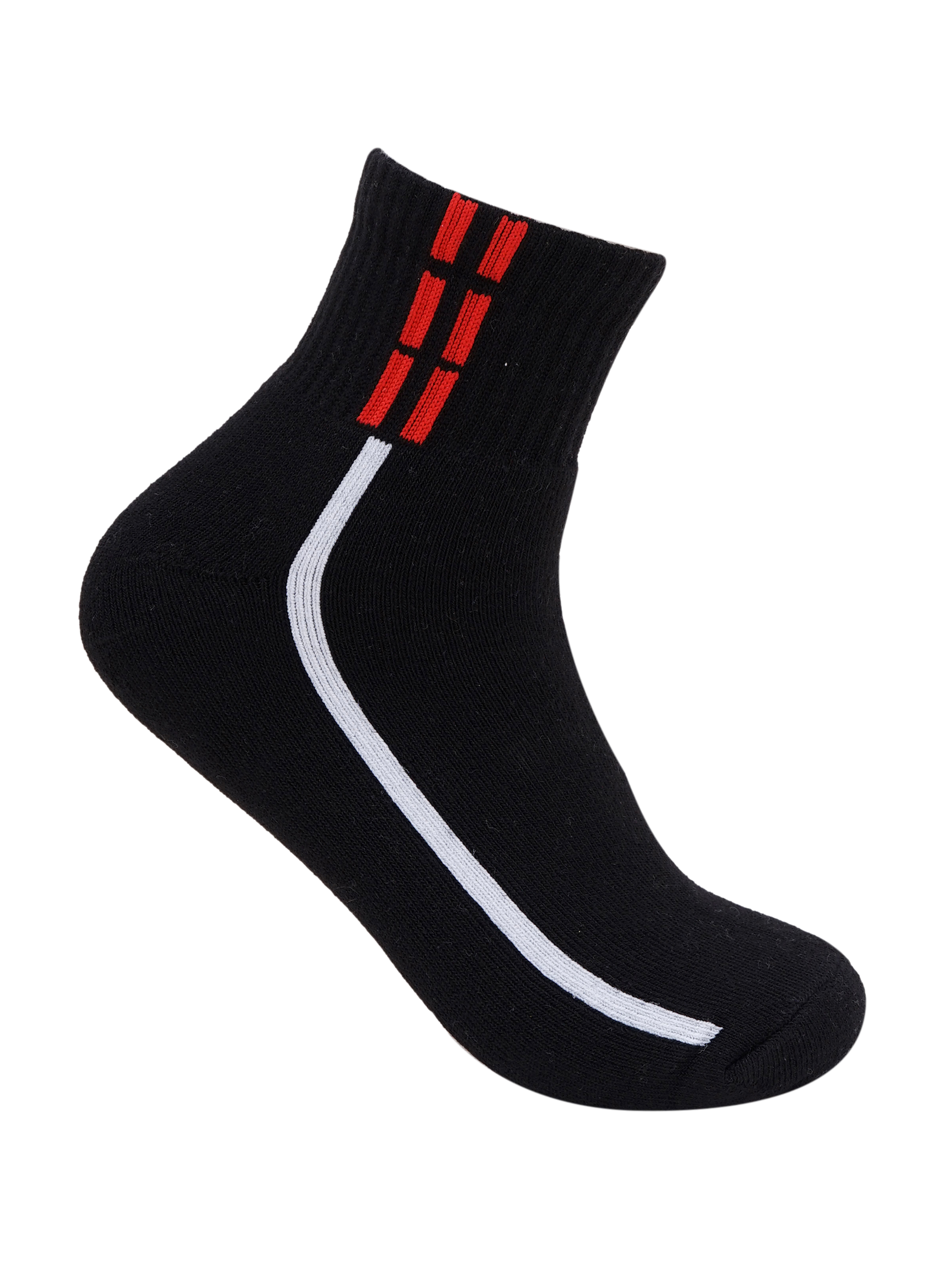 Y&S Unisex Multi-Coloured Full Terry Ankle Length Cotton Sports Socks - Pack of 3 (4)