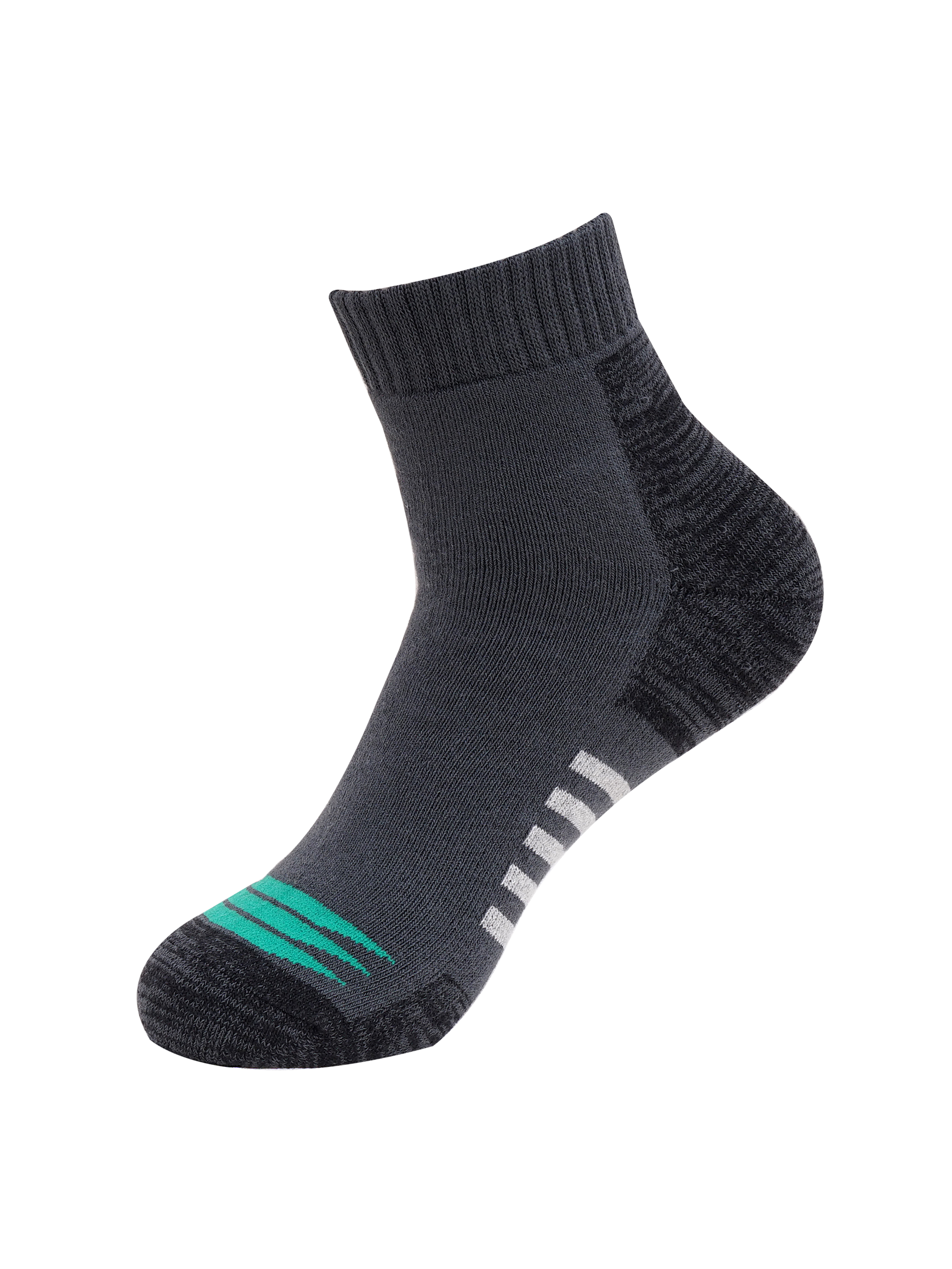 Y&S Unisex Multi-Coloured Full Terry Ankle Length Cotton Sports Socks - Pack of 3 (3)