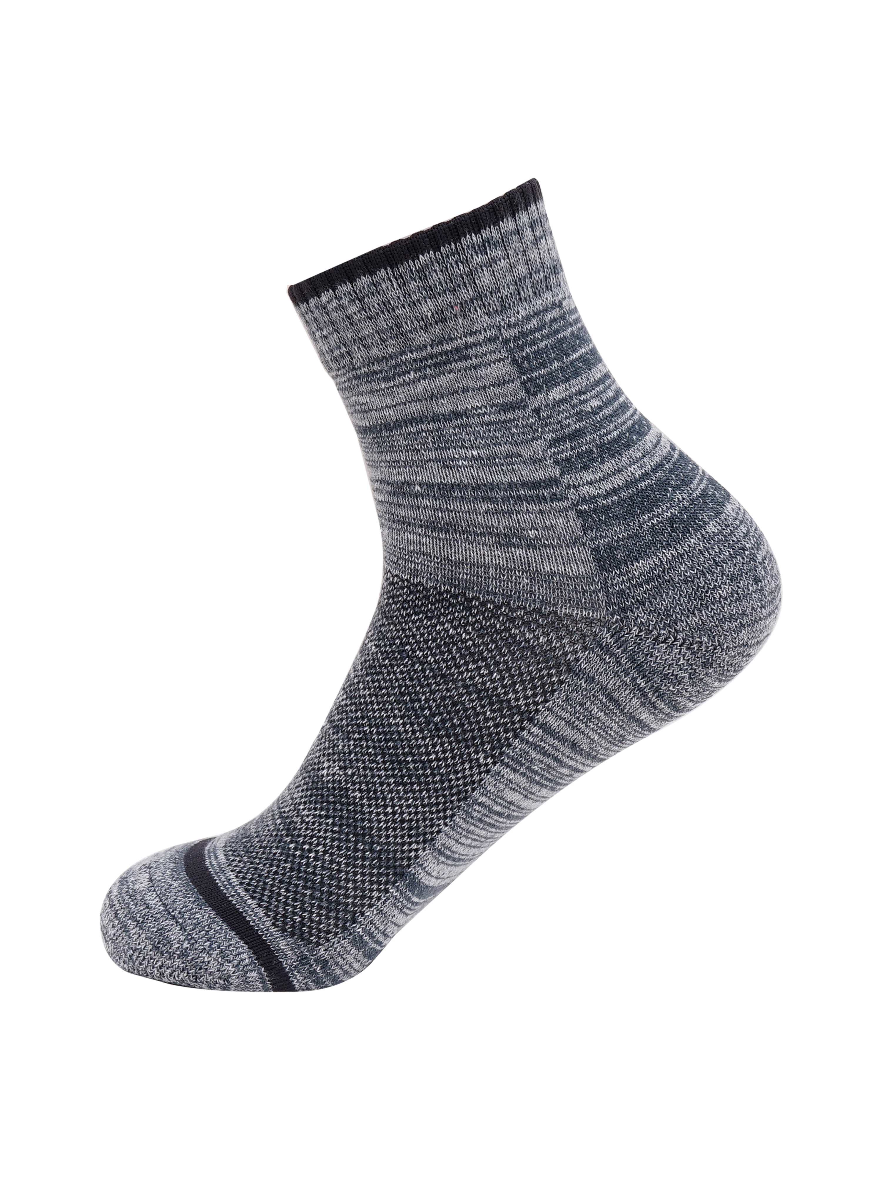 Y&S Unisex Multi-Coloured Half Terry Ankle Length Cotton Sports Socks - Pack of 3 (5)
