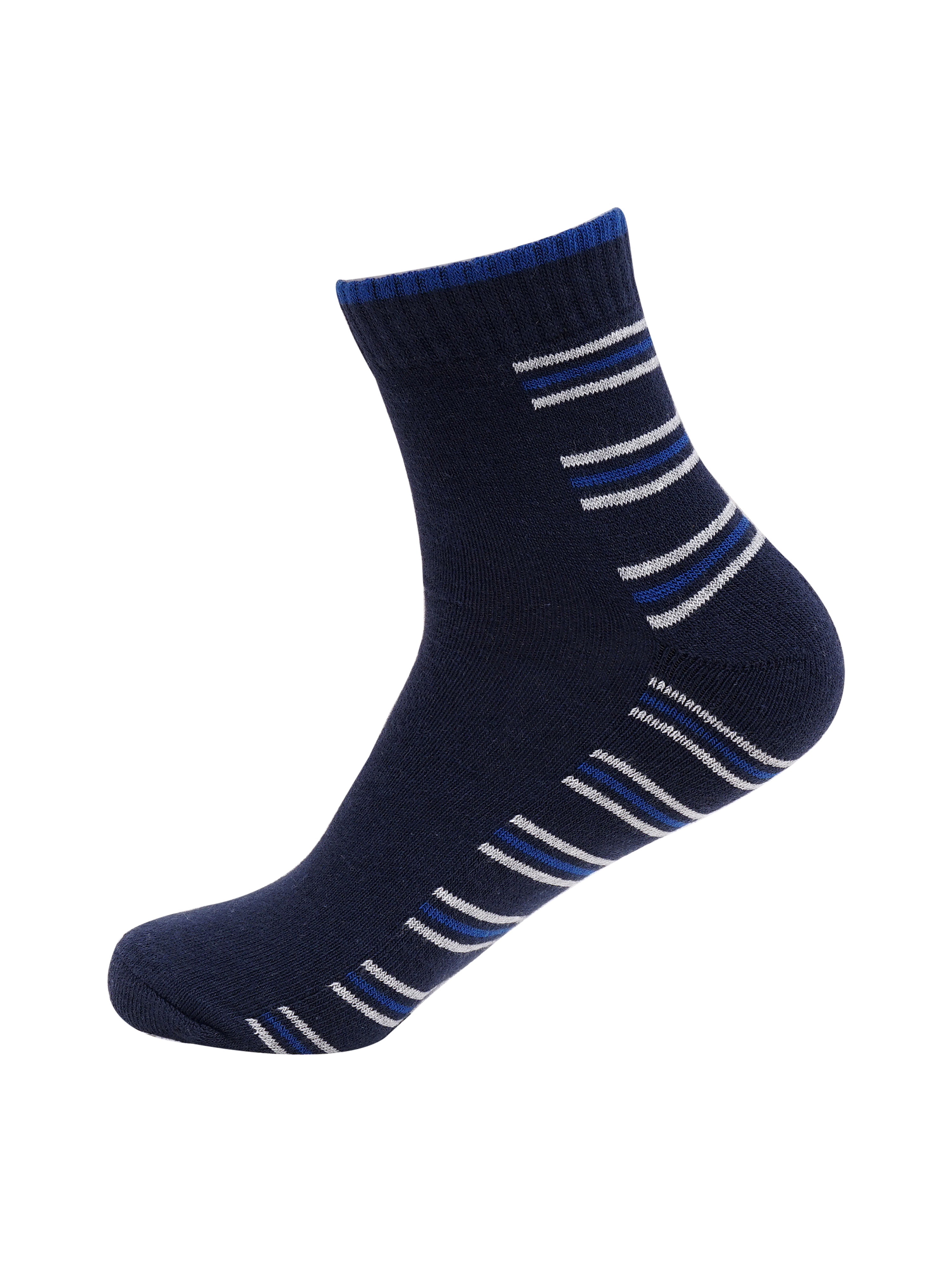 Y&S Unisex Multi-Coloured Half Terry Ankle Length Cotton Sports Socks - Pack of 3 (3)