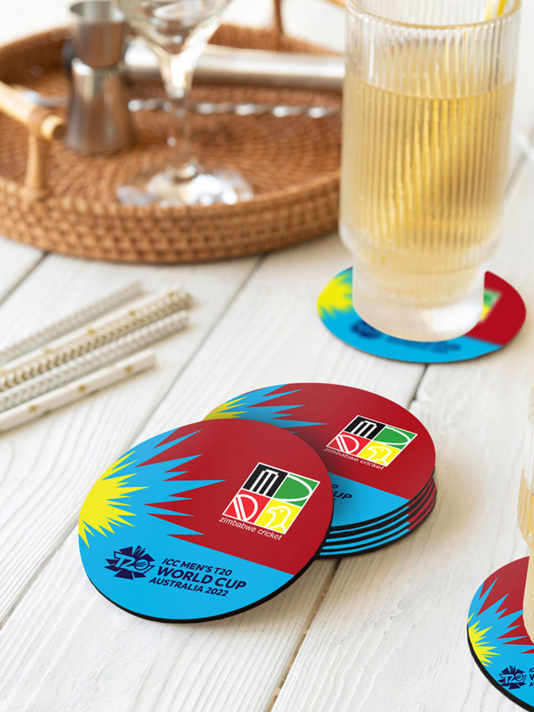 Zimbabwe Team Zimbabwe ICC T20 Circle Coaster (5)