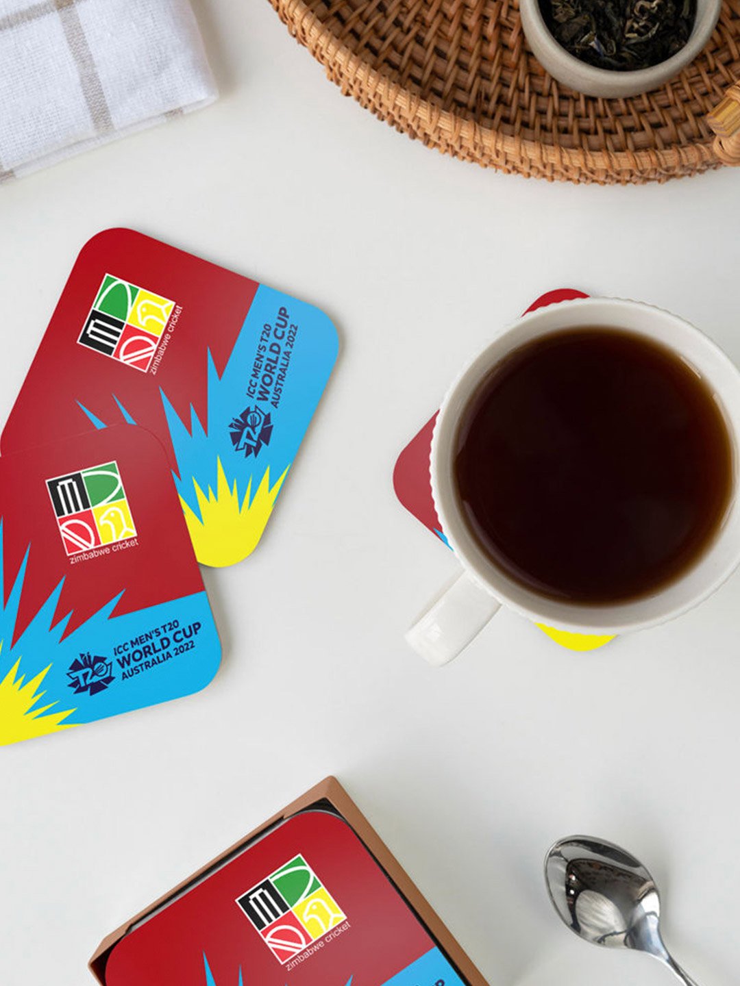 Zimbabwe Team Zimbabwe ICC T20 Square Coaster (3)