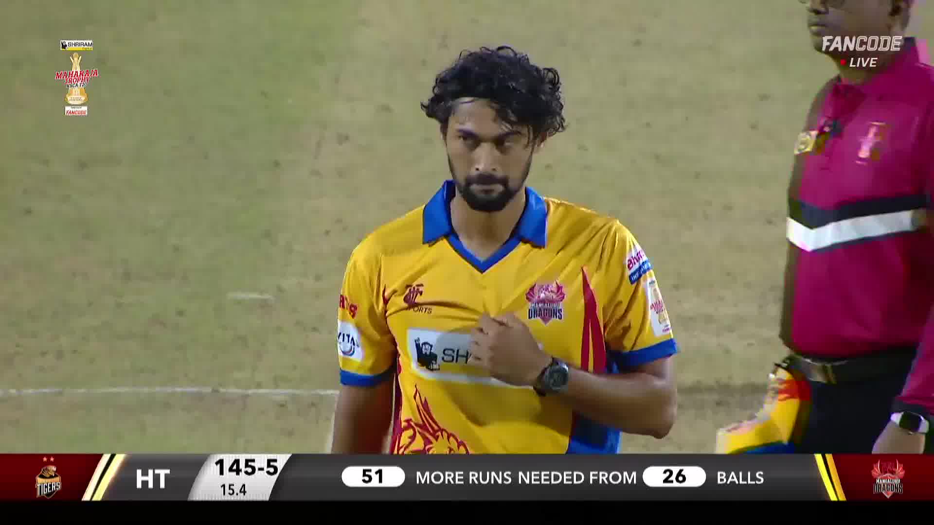 Six! Manvanth Kumar Smashes It Over Mid Wicket