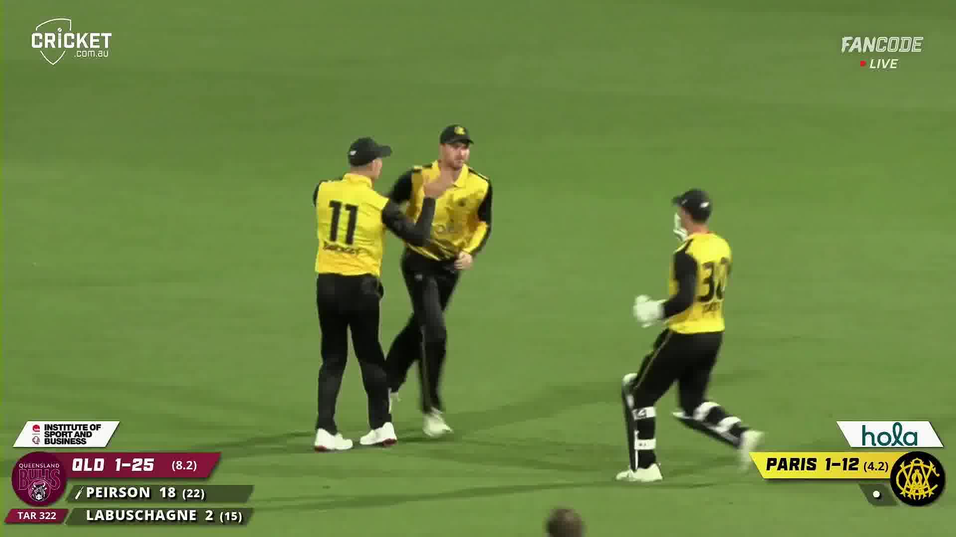 Wicket! Sharp Low Catch In First Slips By Turner, Peirson Departs