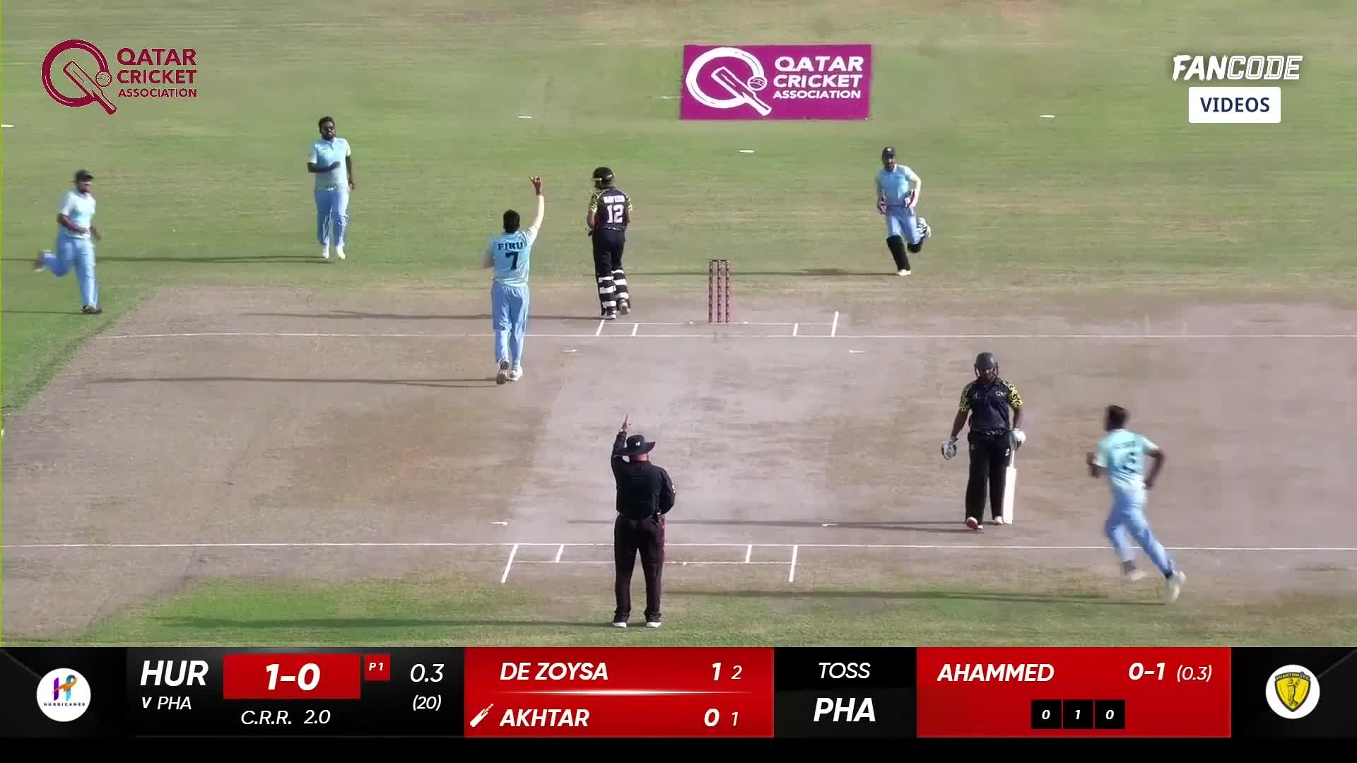 Hurricanes vs Phantom CC: Firos Ammad's 3 for 11