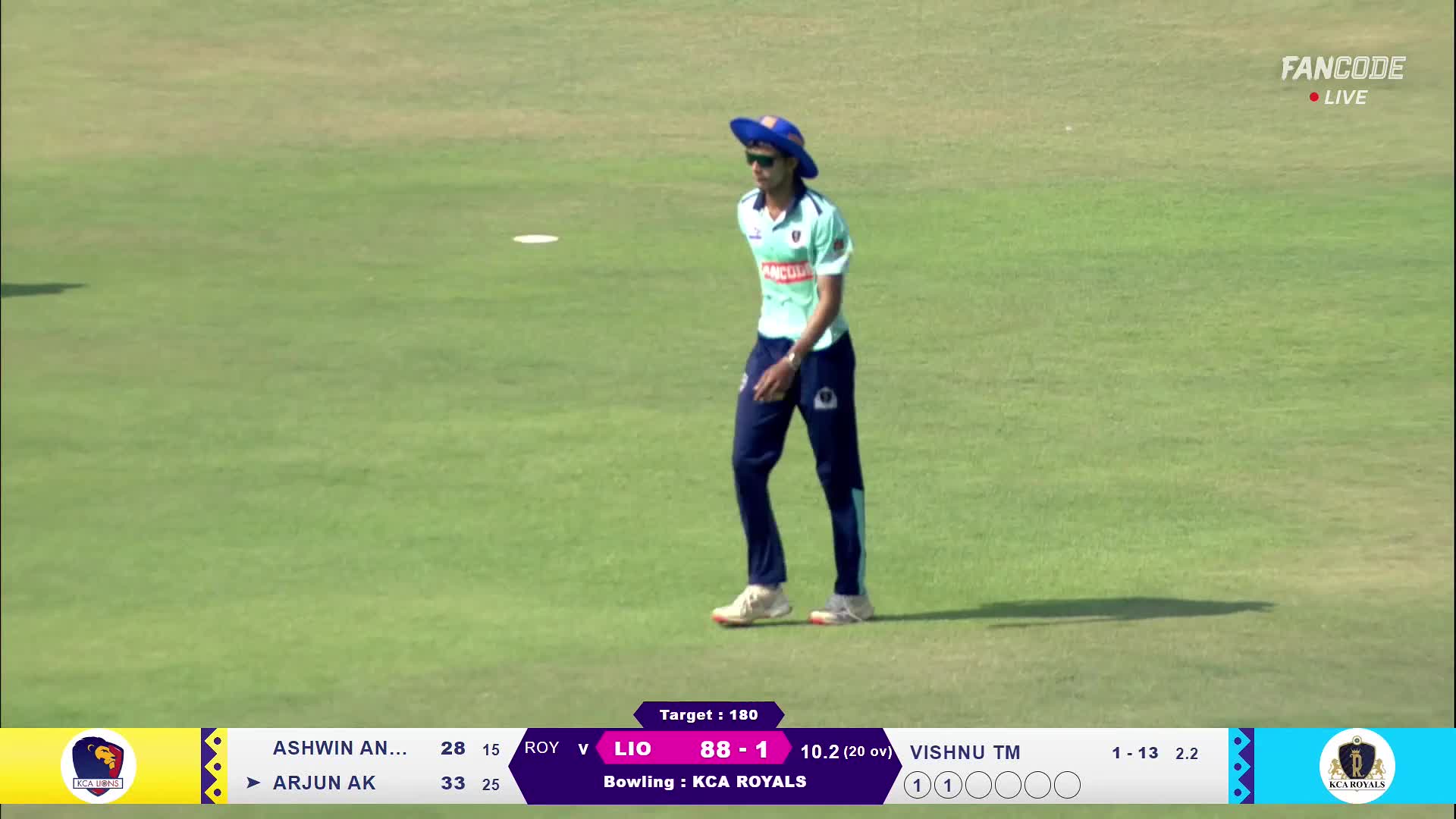 Wicket! Arjun AK Hits It Straight Into The Hands Of Jerin PS