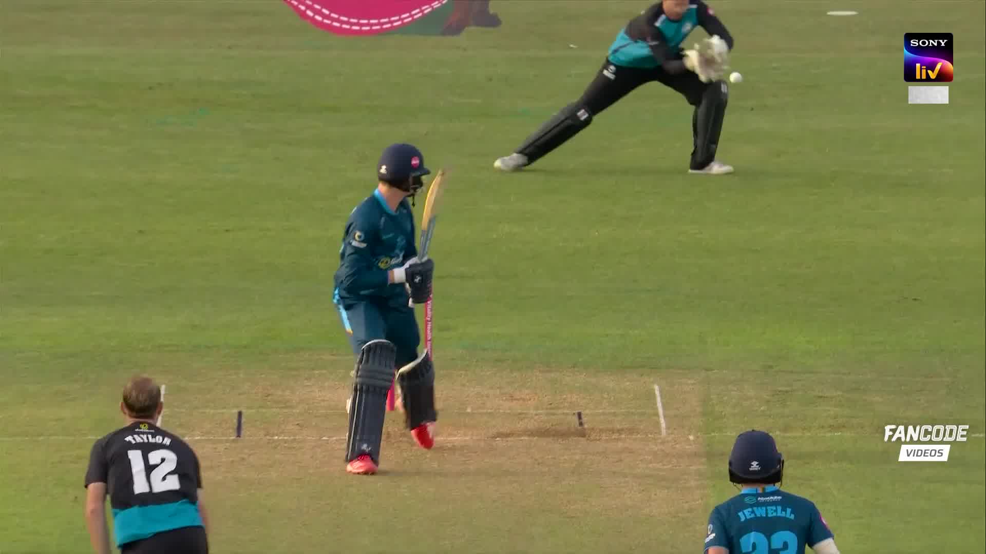 FIRST BALL FIRE! Tom Taylor wrecked the opener instantly