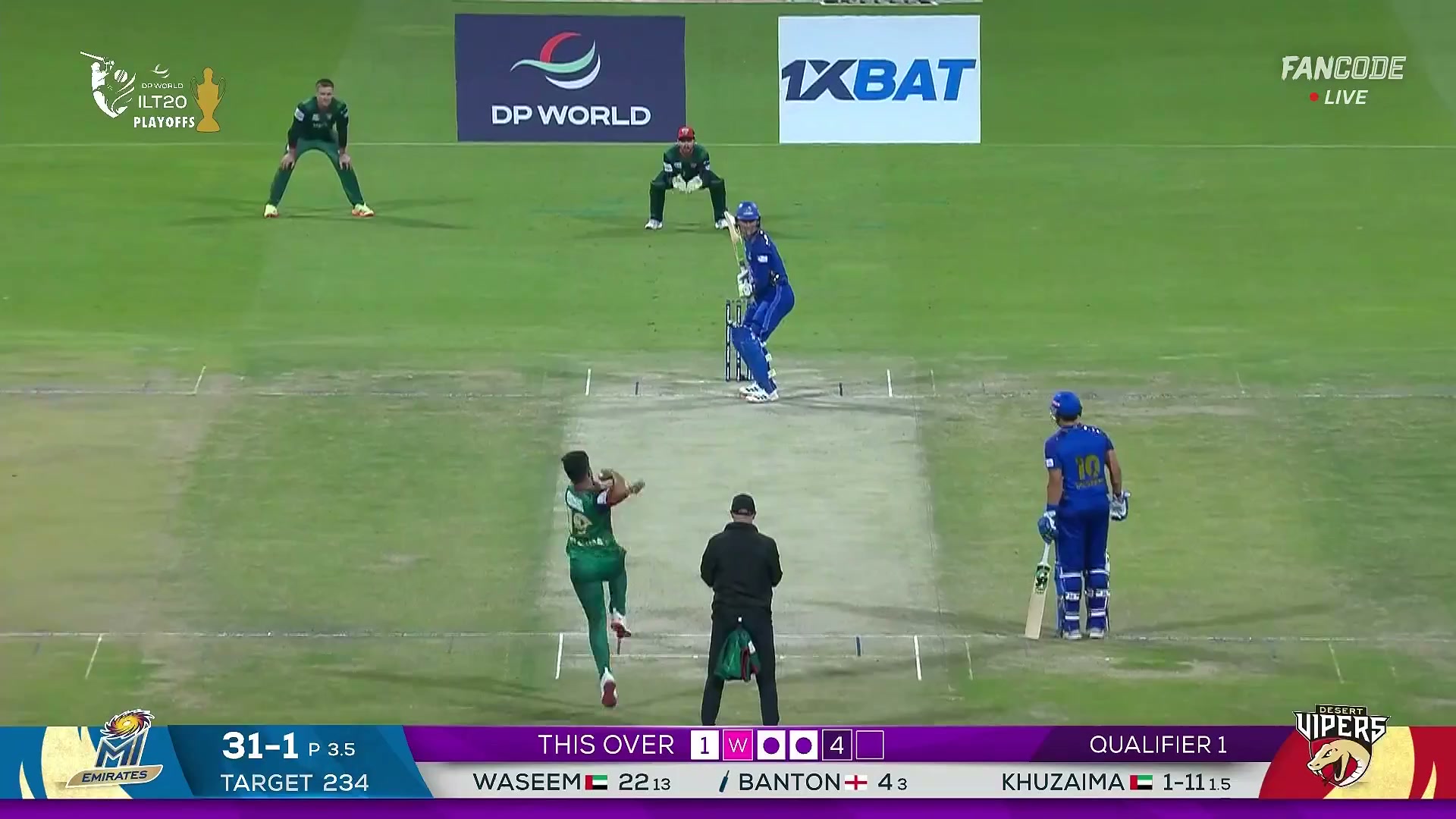 poster url for Six! Tom Banton Backs Away And Whips Fuller Ball Over Long Leg Fence