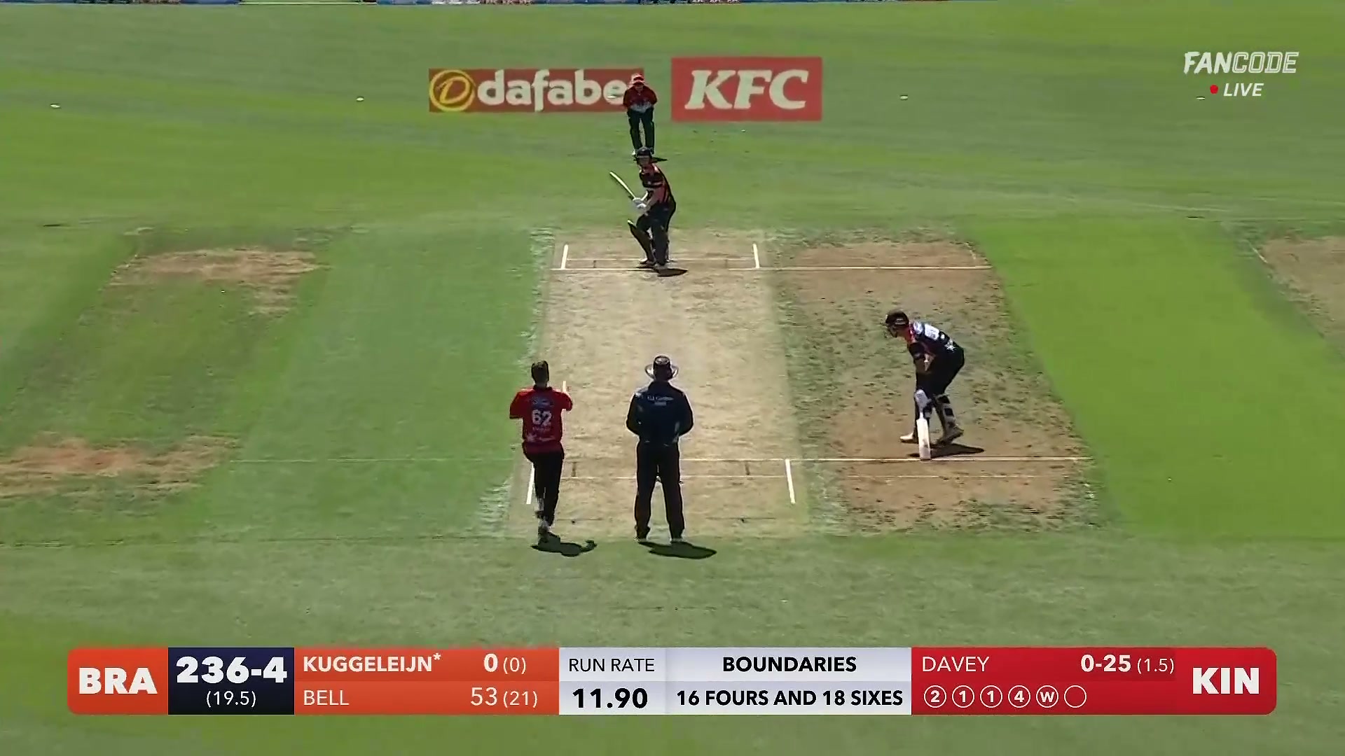 poster url for Four! Scott Kuggeleijn Finishes Innings In Style With Boundary Through Covers