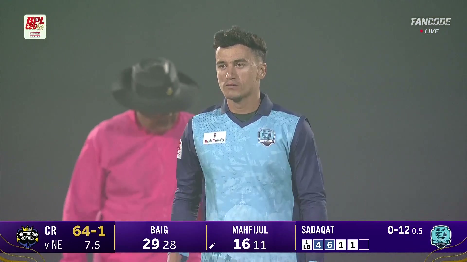 poster url for Wicket! Mahfijul Islam Misses The Slog As Maaz Sadaqat Rattles The Stumps