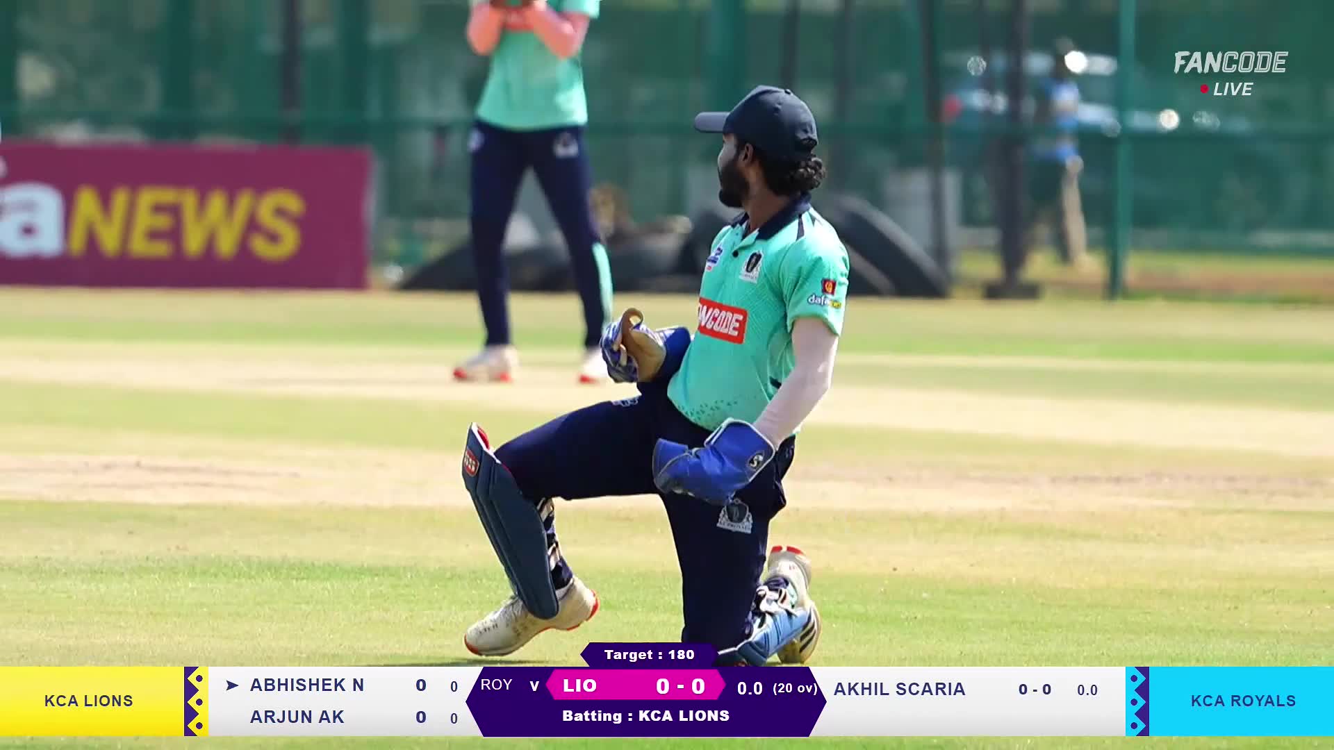 Four! Abhishek P Nair Opens The Boundary Count With A Perfect Shot