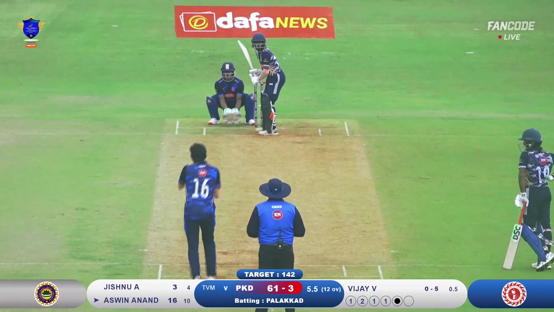 Wicket! Vijay Vishwanath Takes A Sharp Return Catch, Ashwin Anand Walks ...