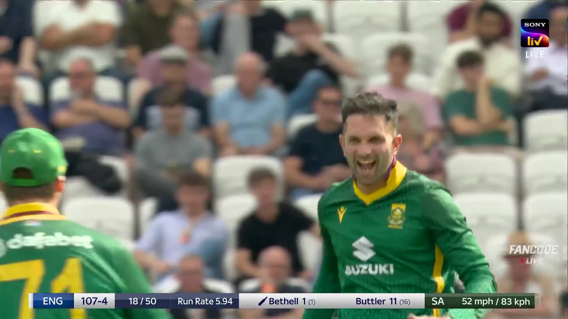 poster url for Wicket! Brilliant Grab From Aiden Markram At First Slip Ends Jacob Bethell’s Brief Stay