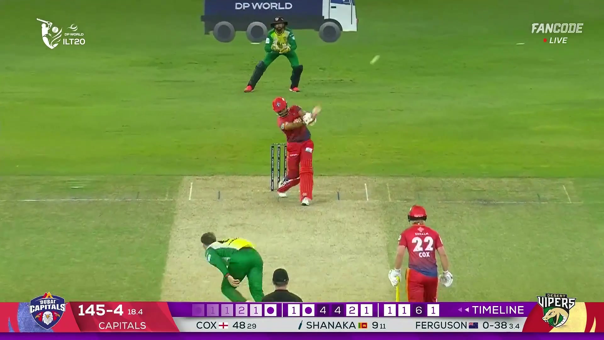 poster url for Six! Launched Miles Into The Stands By Dasun Shanaka