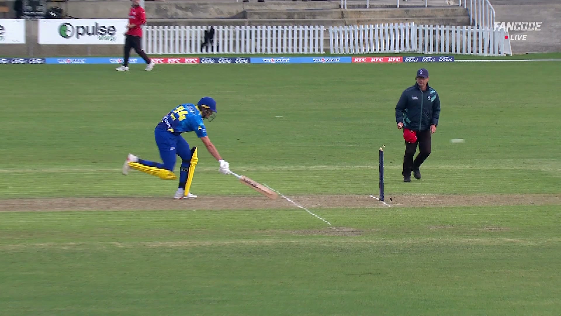 poster url for Wicket! Direct Hit By Davey, Ferns Has To Walk Back To Dugout