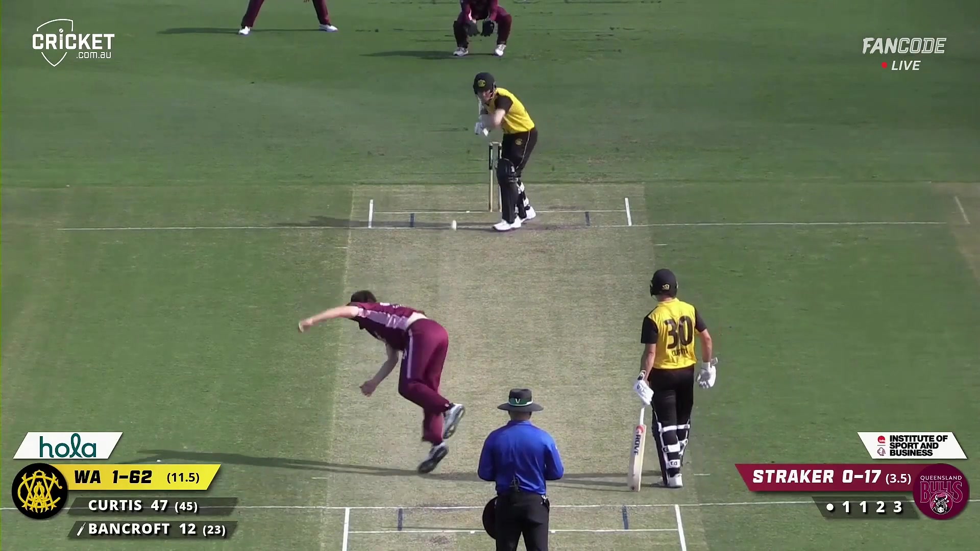 Wicket! Sharp Catch By Peirson Behind The Wickets, Straker Strikes
