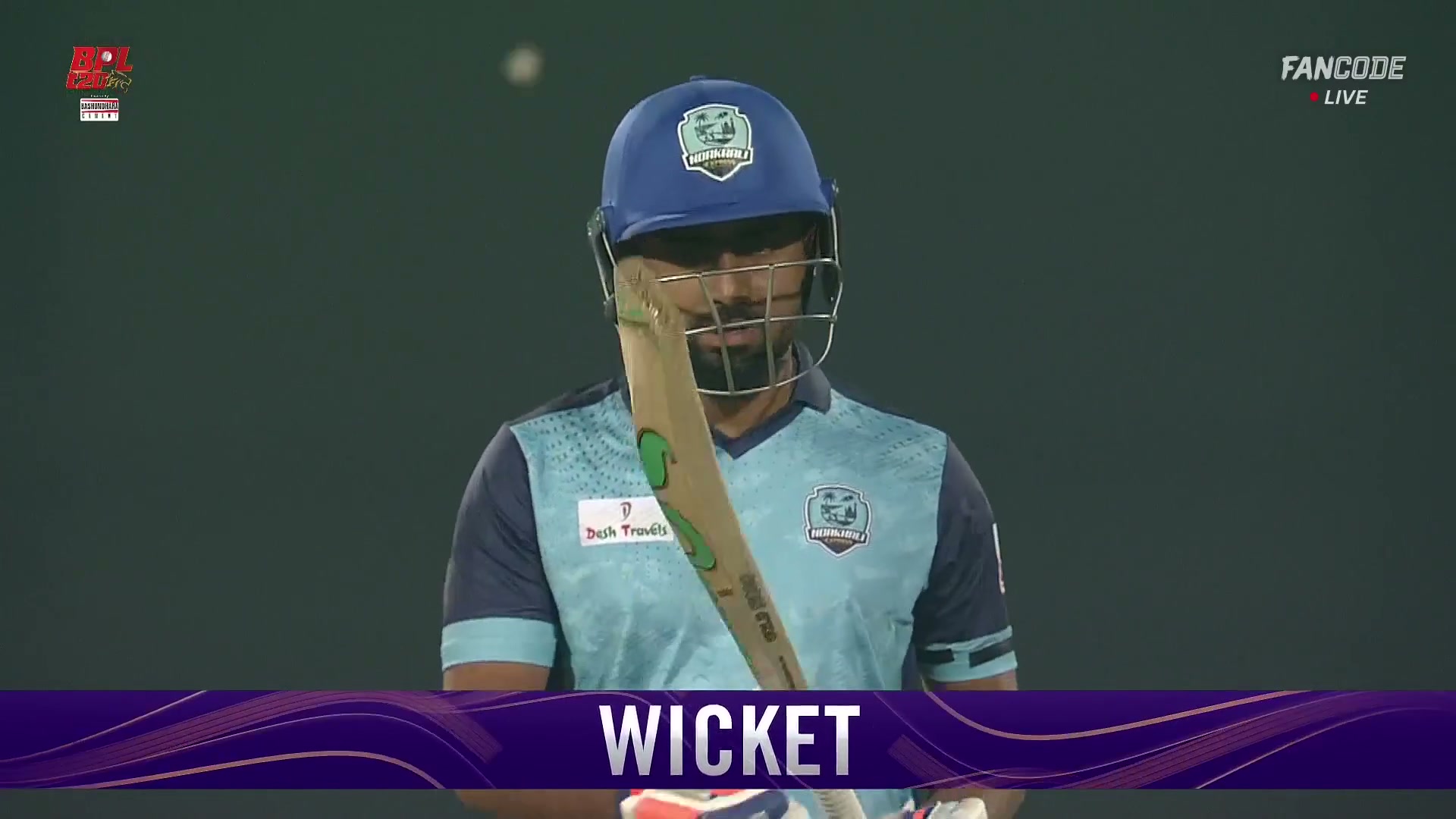 poster url for Wicket! Sabbir Hossain Skies It, Ball Lands In Saim Ayub Hands