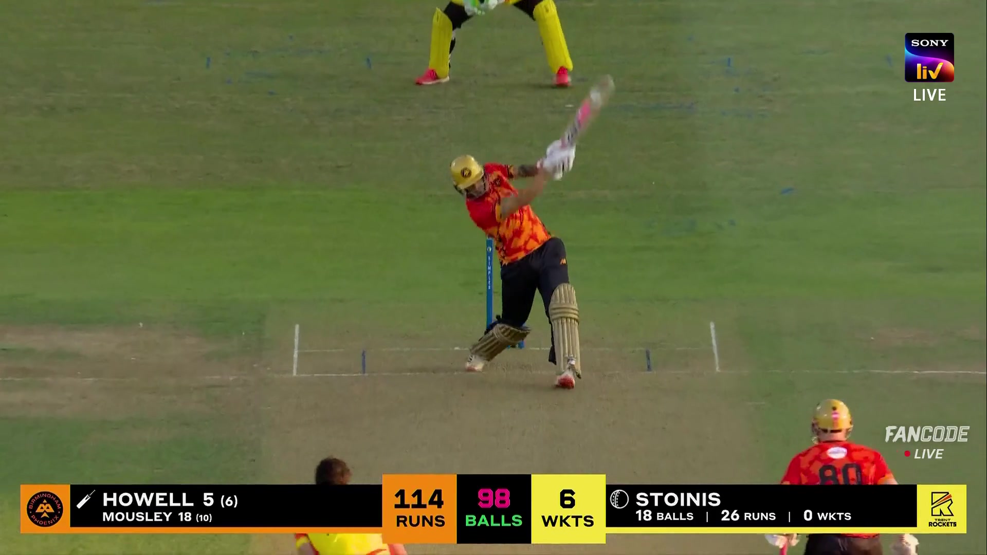 Six! Benny Howell Hammers It Over Mid-Wicket For A Maximum