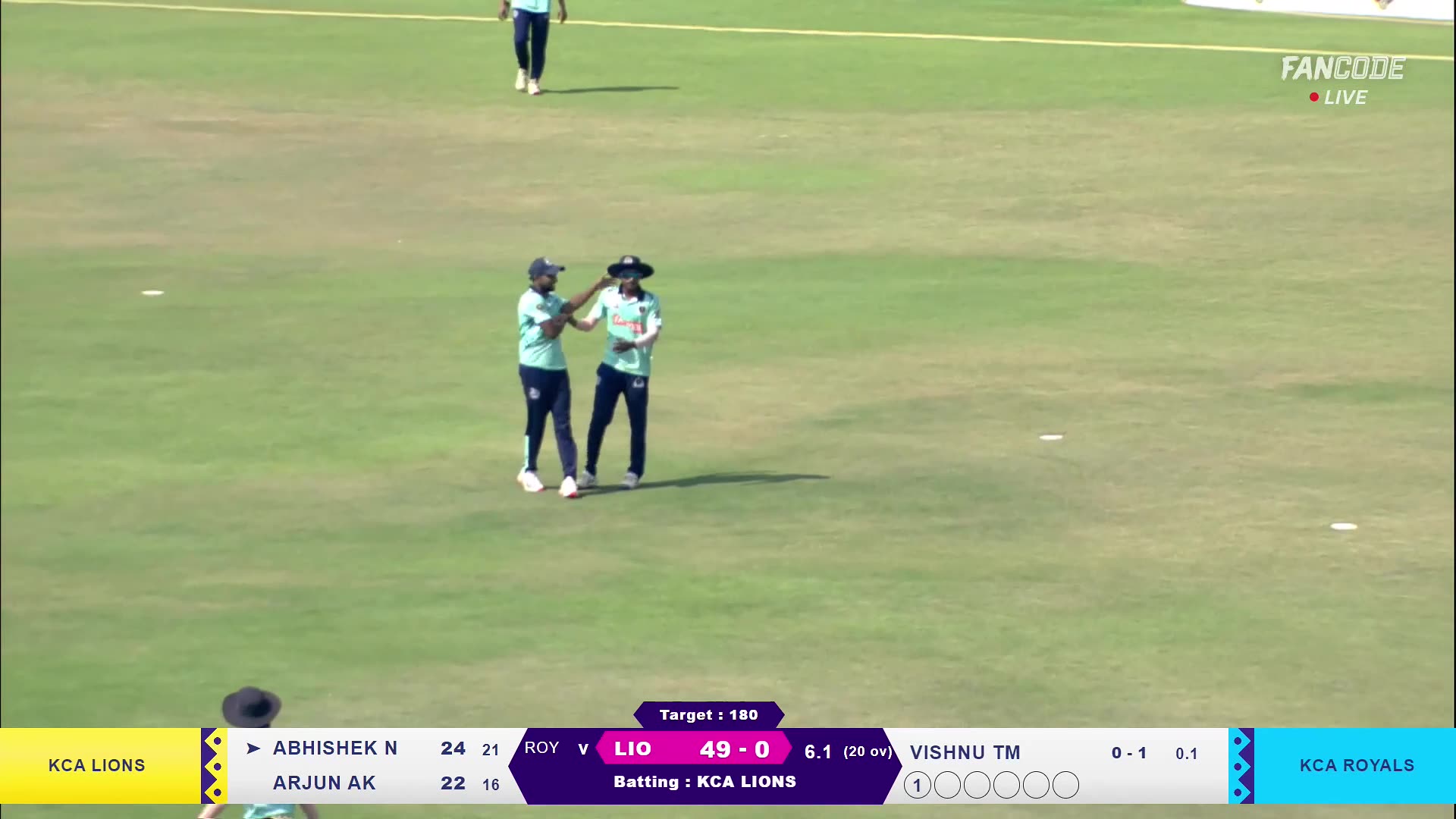 Wicket! Abi Biju Takes A Key Catch, Ending Abhishek P Nair's Impressive Innings