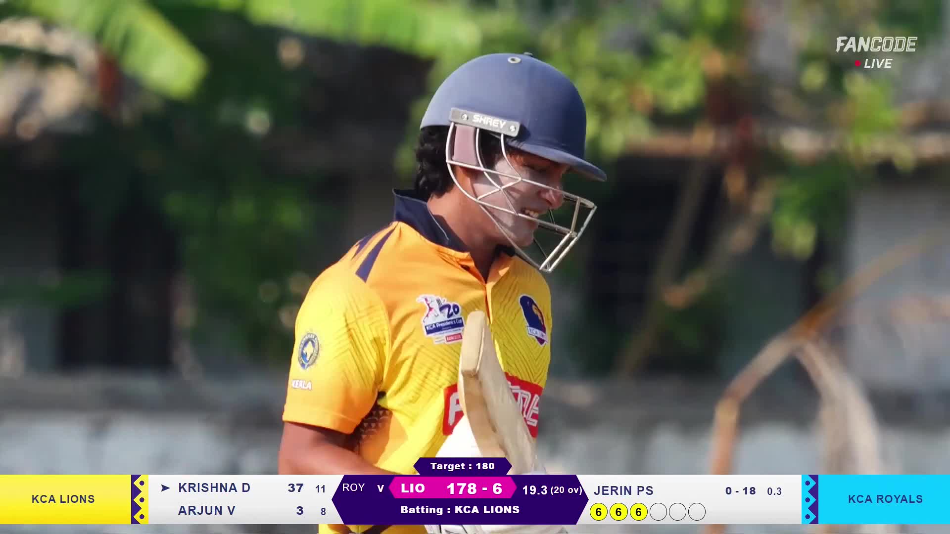 Six! Krishna Devan Seals The Victory With A Maximum, KCA Lions Win By 4 Wickets