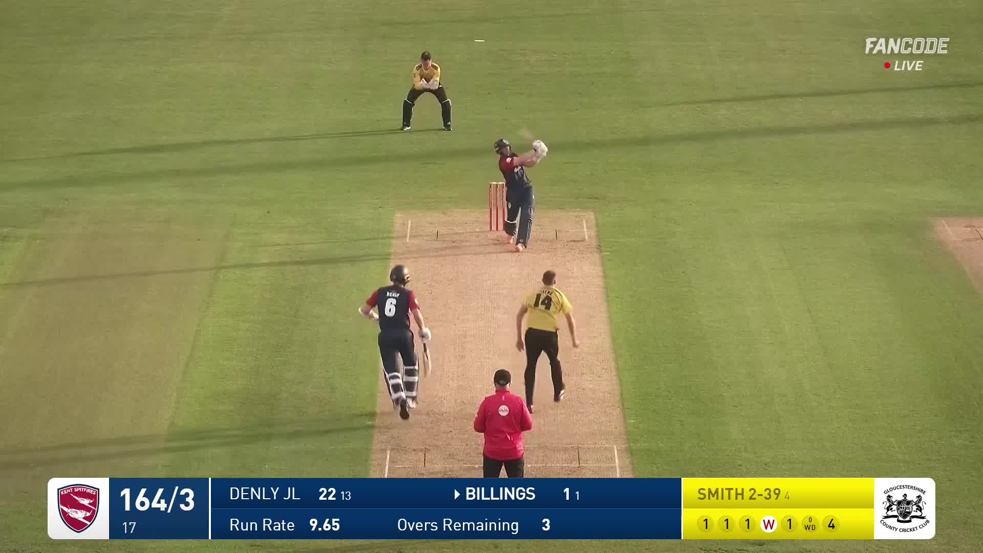 Six! Billings Pulls It Effortlessly Over Mid-wicket