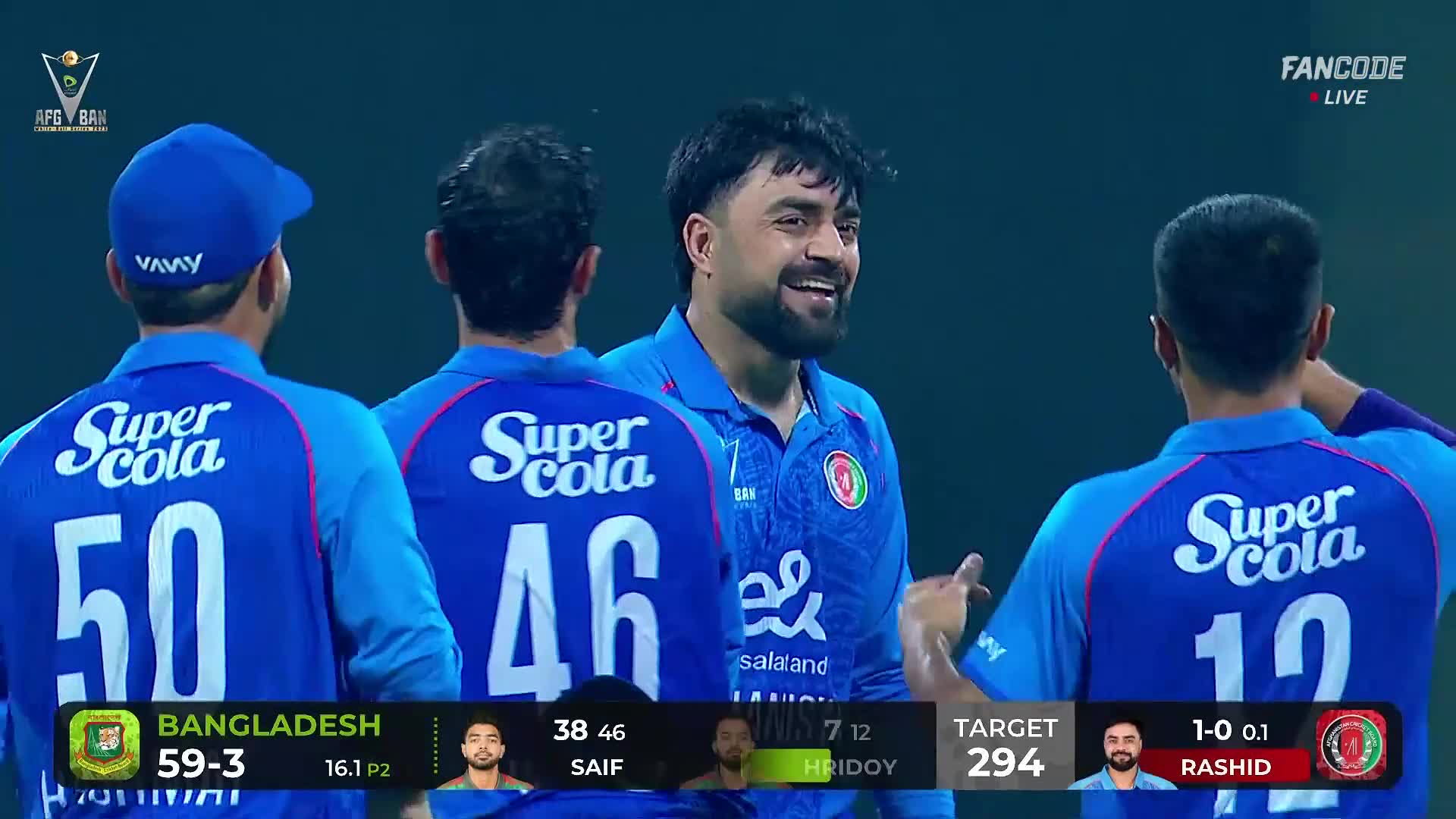 Wicket! Rashid Khan Strikes Instantly As Tawhid Hridoy Is Clean Bowled ...