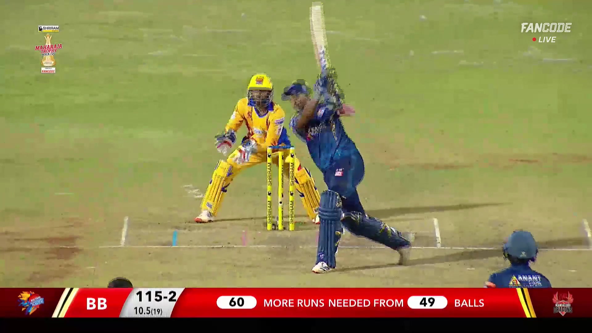 Six! A Delightful Hit, LR Chethan Lifts It Elegantly Over Covers For ...