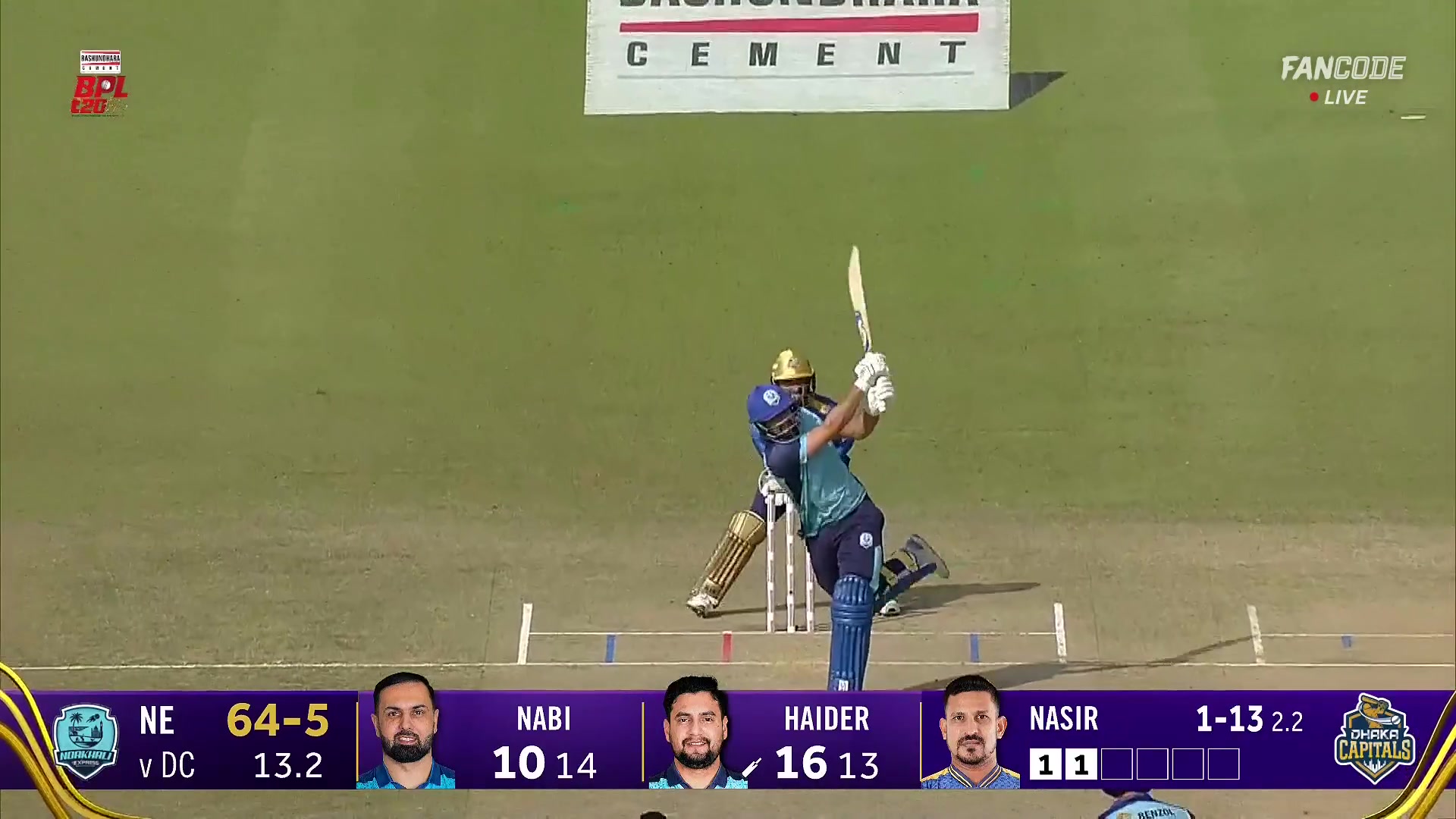 poster url for Six! Haider Ali Uses His Feet And Smashes It Over Deep Midwicket For A Maximum