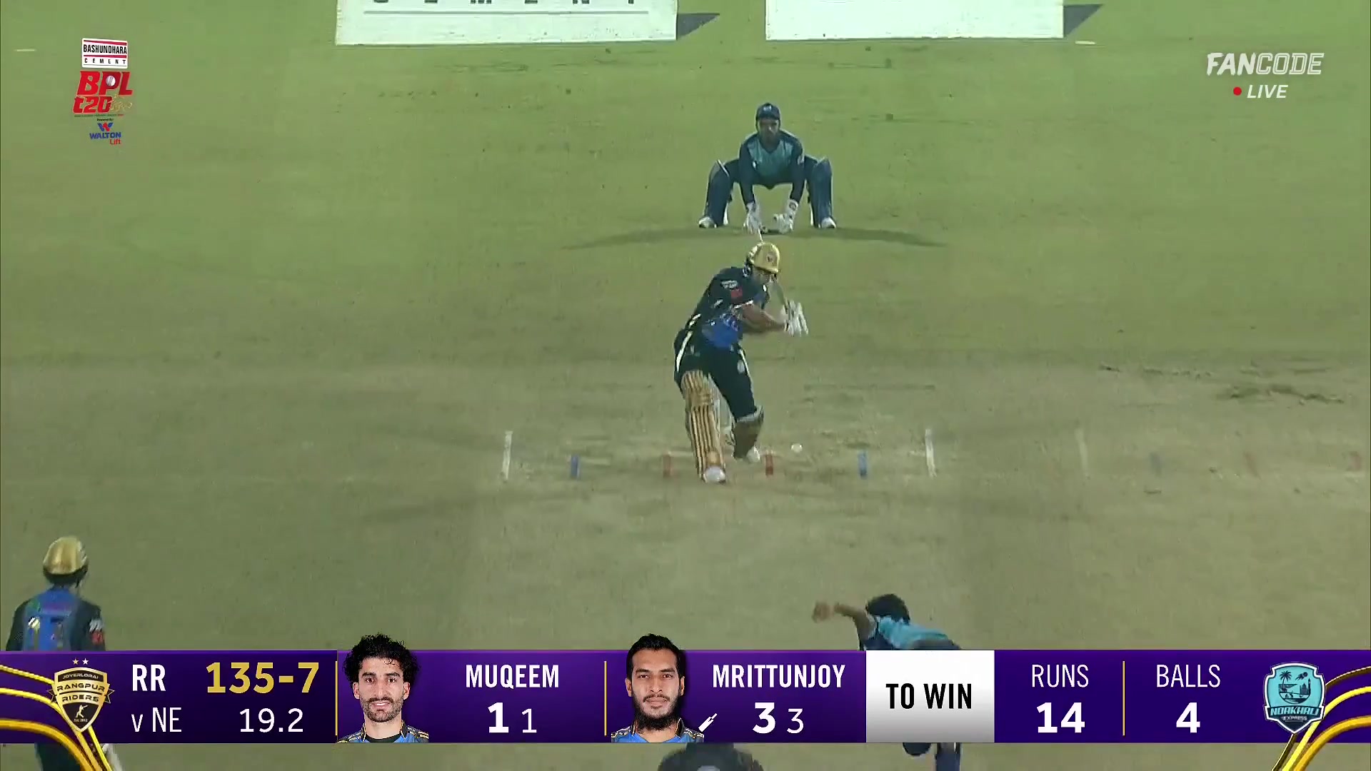 poster url for Wicket! Mrittunjoy Goes For Big Shot But Good Catch Under Pressure By Rana