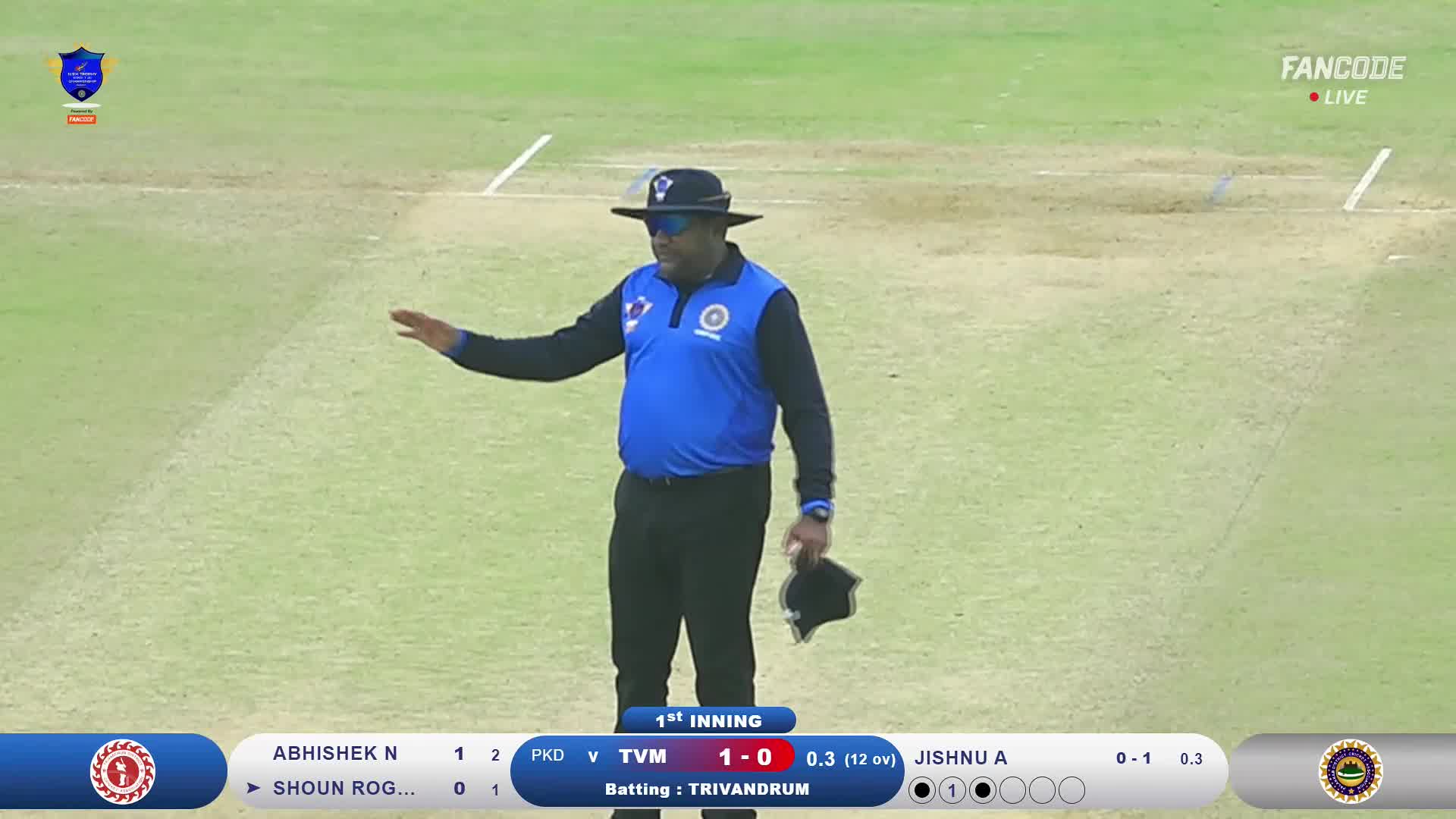 poster url for Four! Shoun Roger Makes The First Boundary Of The Innings