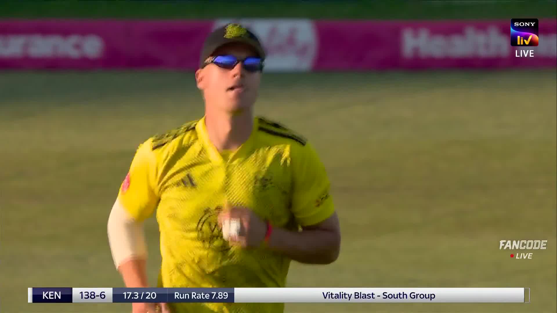 Wicket! Charlesworth Takes A Sharp Catch, Tom Rogers Walks Back